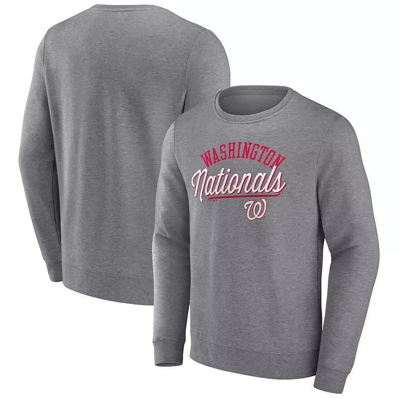 Men's Fanatics Branded Heather Gray Chicago Cubs Simplicity Pullover Sweatshirt, Size: 3XL, Grey Product Image