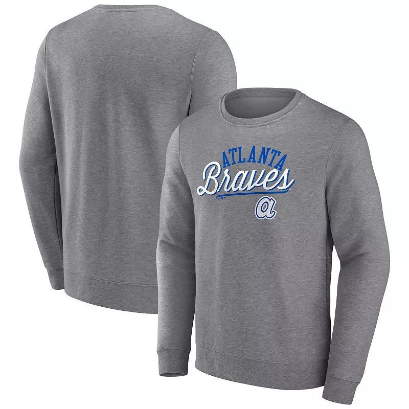 Men's Fanatics Branded Heathered Red Washington Nationals Classic Move Pullover Sweatshirt, Size: Large Product Image