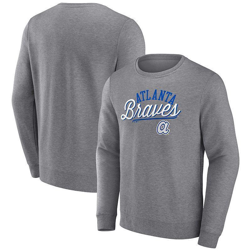 Men's Fanatics Branded Heathered Red Washington Nationals Classic Move Pullover Sweatshirt, Size: Large Product Image