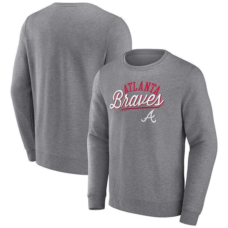 Men's Fanatics Branded Heathered Red Washington Nationals Classic Move Pullover Sweatshirt, Size: Large Product Image