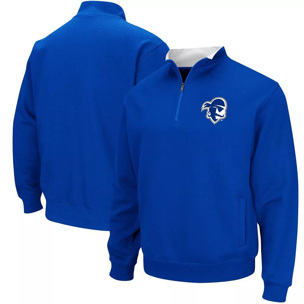 Men's Colosseum Blue Seton Hall Pirates Tortugas Logo Quarter-Zip Jacket, Size: Medium Product Image