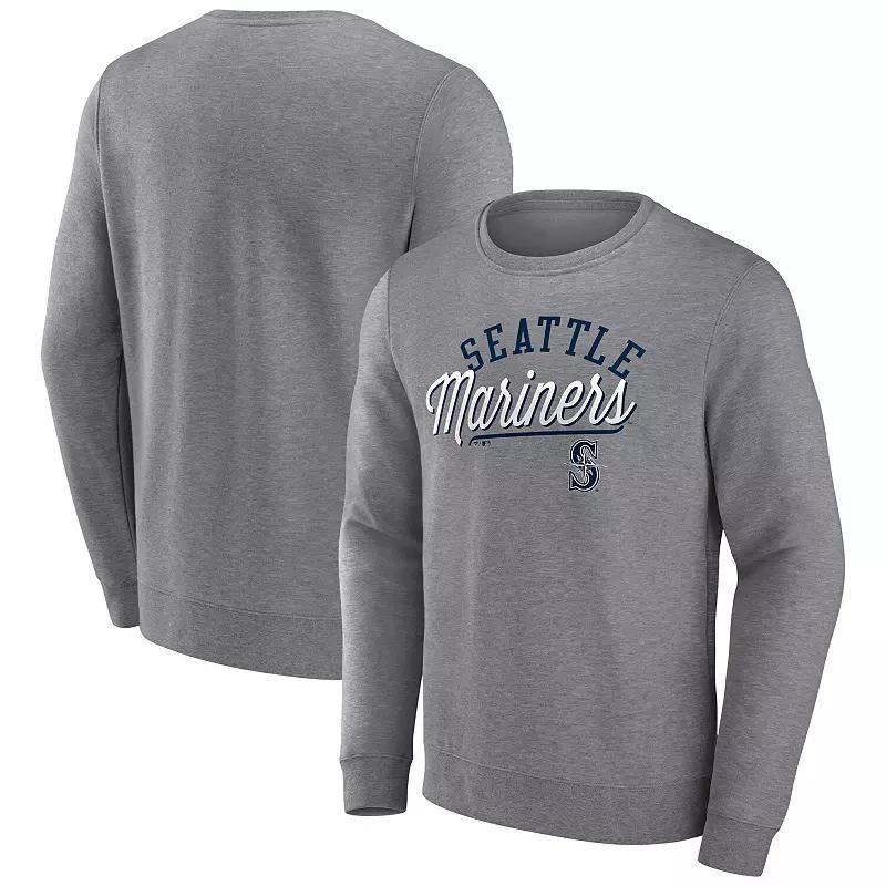 Men's Fanatics Branded Heather Gray Seattle Mariners Simplicity Pullover Sweatshirt, Size: 3XL, Grey Product Image