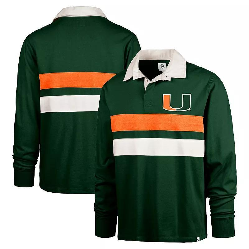 Men's '47 Green Michigan State Spartans Clubhouse Knox Thames Long Sleeve Rugby Polo, Size: Small Product Image