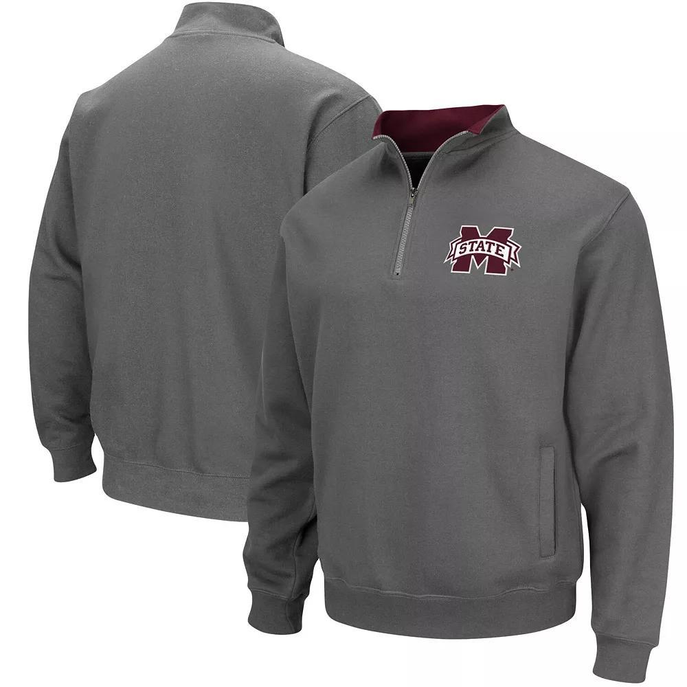 Men's Colosseum Charcoal Mississippi State Bulldogs Tortugas Logo Quarter-Zip Jacket, Size: Large, Mst Charco Product Image