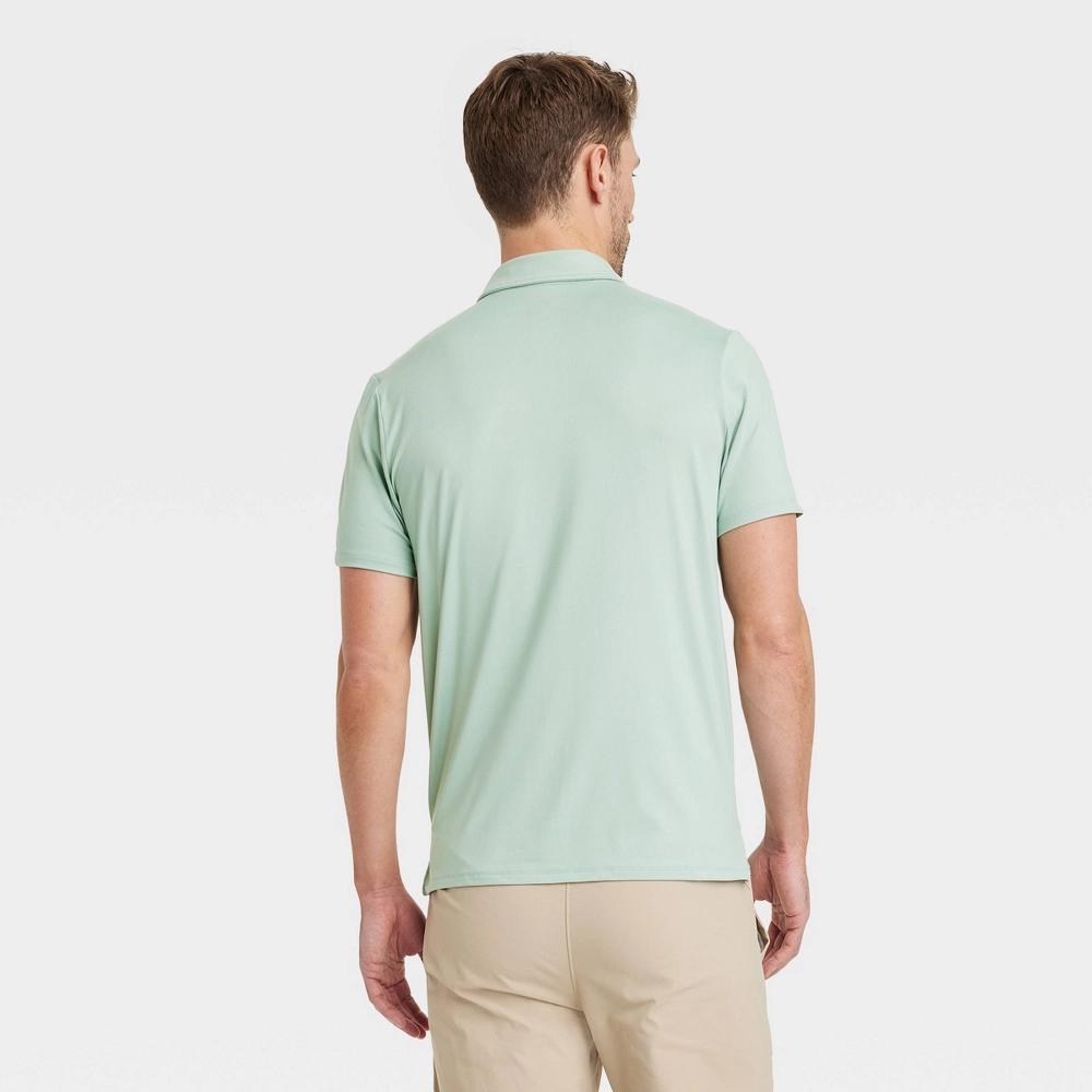 Men's Jersey Polo Shirt - All In Motion™ Black XXL: Moisture Wicking, Stretch Fabric, Polo, Product Image
