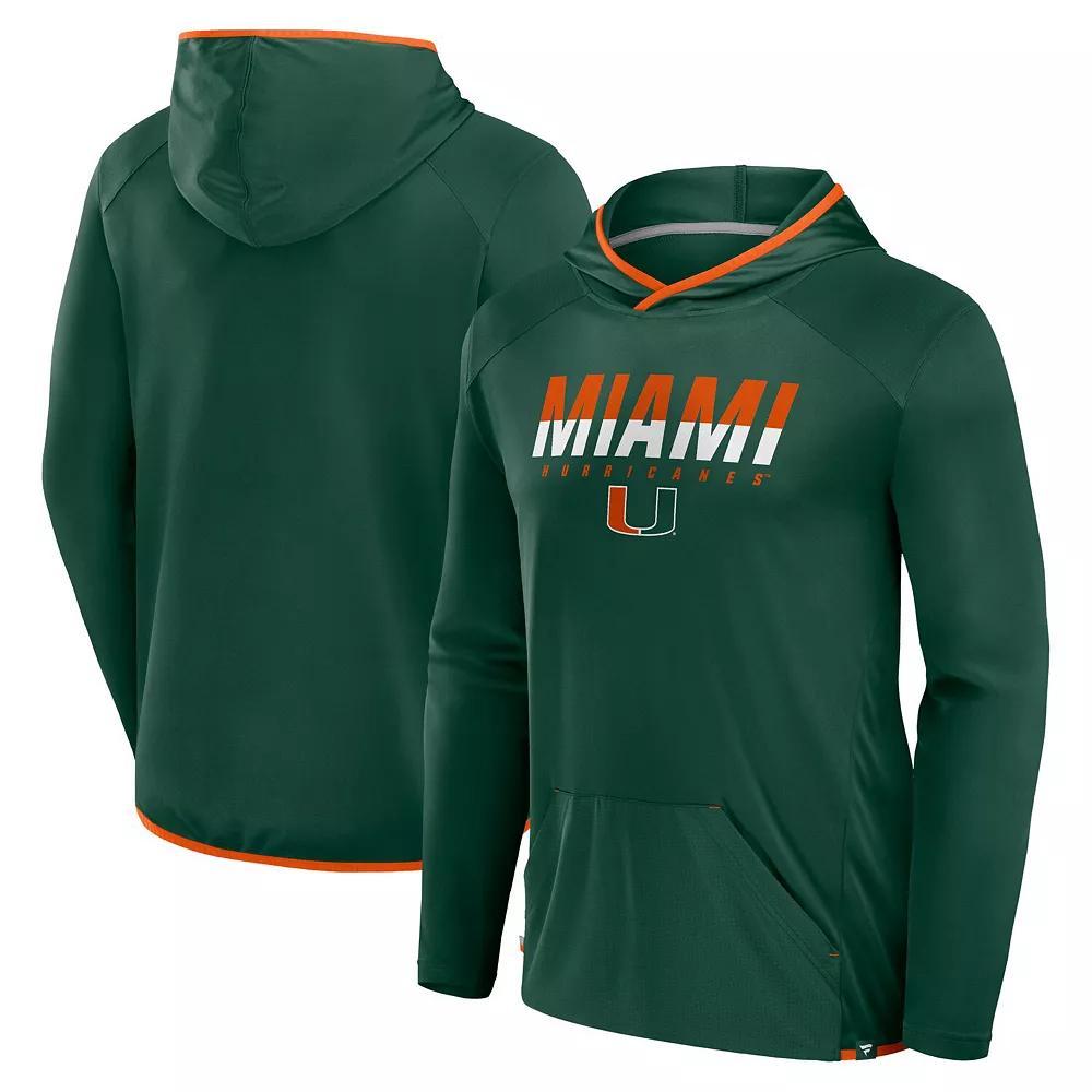 Men's Fanatics Green/Orange Miami Hurricanes Transitional Hoodie T-Shirt, Size: Medium Product Image