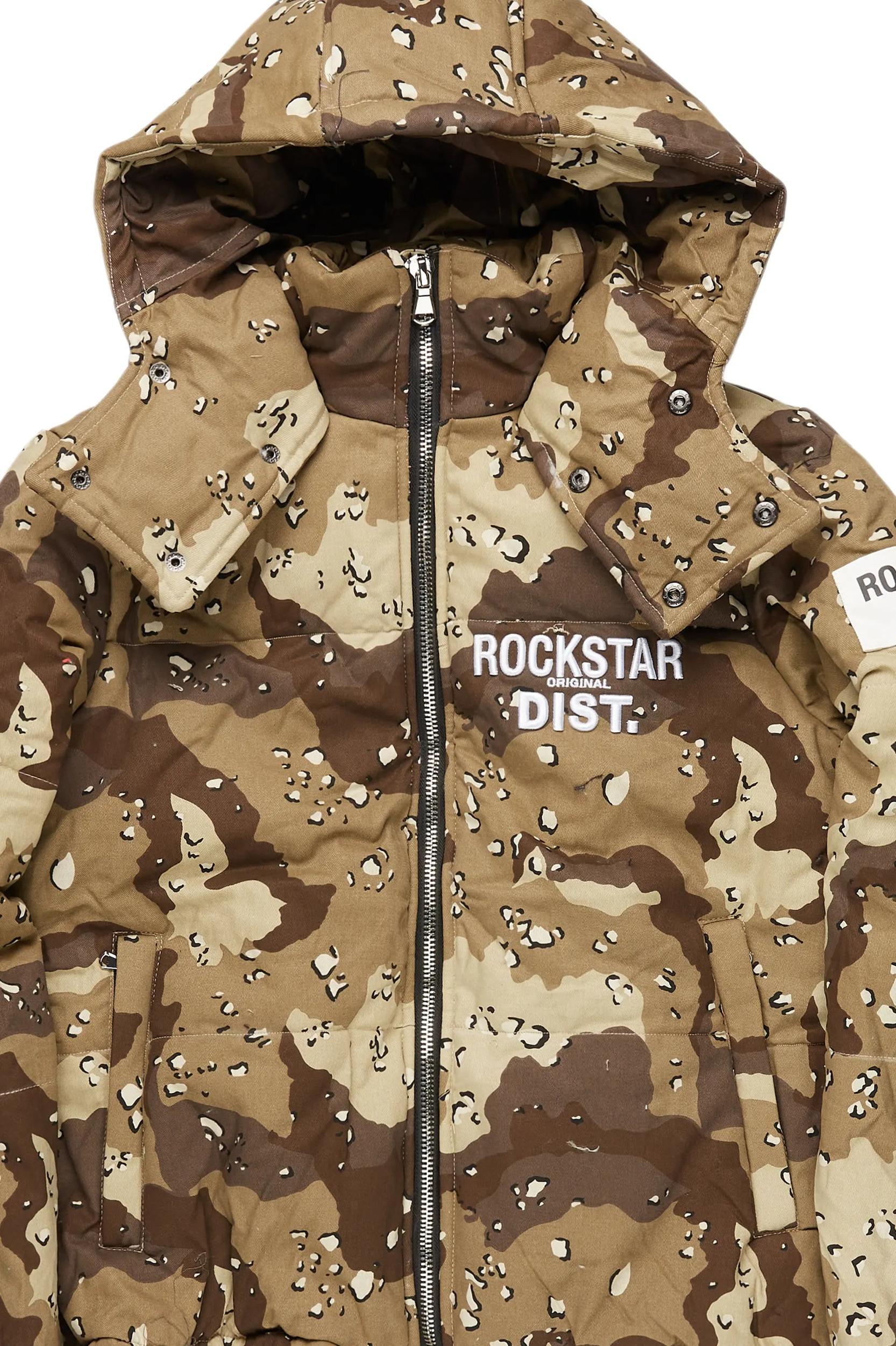 Bevis Digital Desert Camo Puffer Jacket Male Product Image