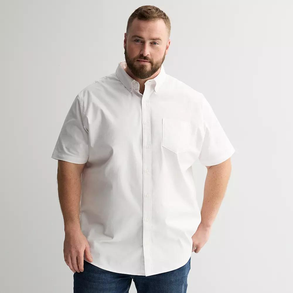 Big & Tall Sonoma Goods For Life® Short Sleeve Perfect Length Shirt, Men's, Size: Large Tall, Modern White Product Image