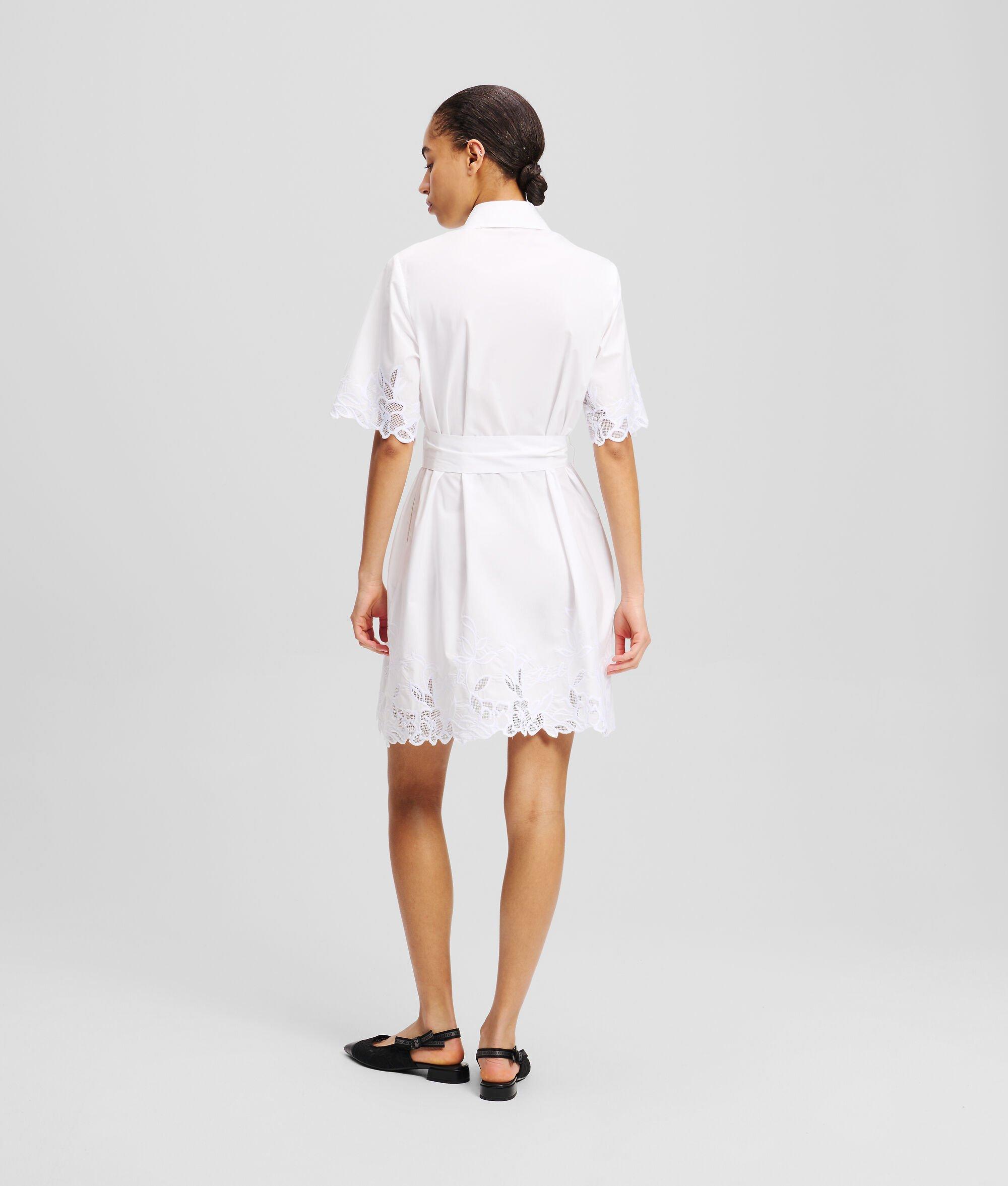 CUT-OUT EMBROIDERY SHIRT DRESS Product Image