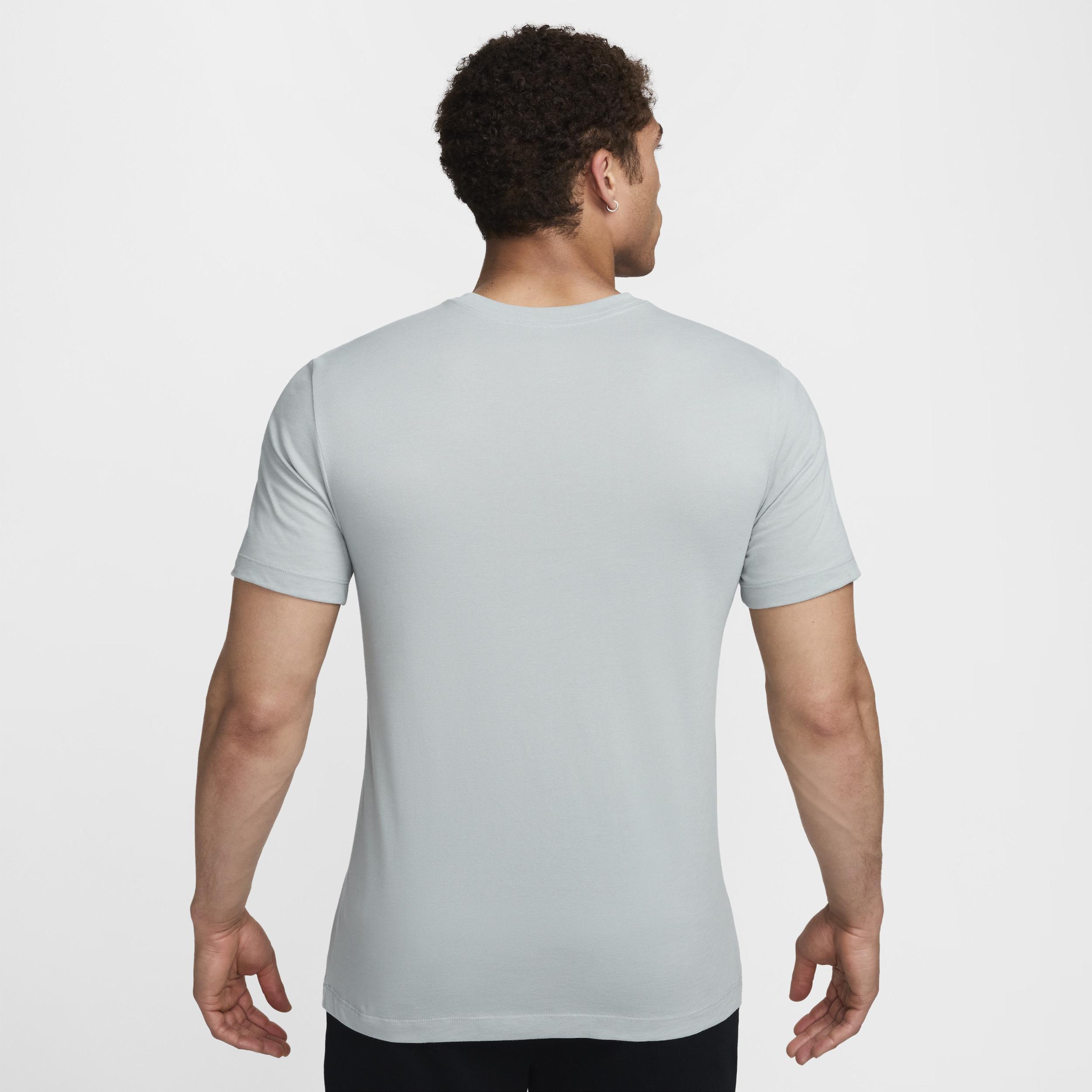 Men's Nike Dri-FIT Fitness Logo T-Shirt, Size: Large, Dark Gray Grey Product Image