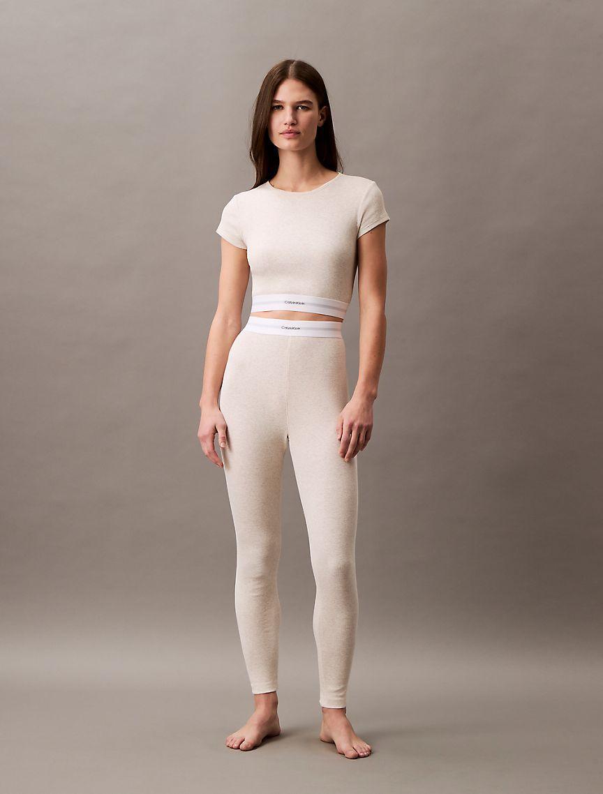 Cotton Stretch Rib Leggings Product Image