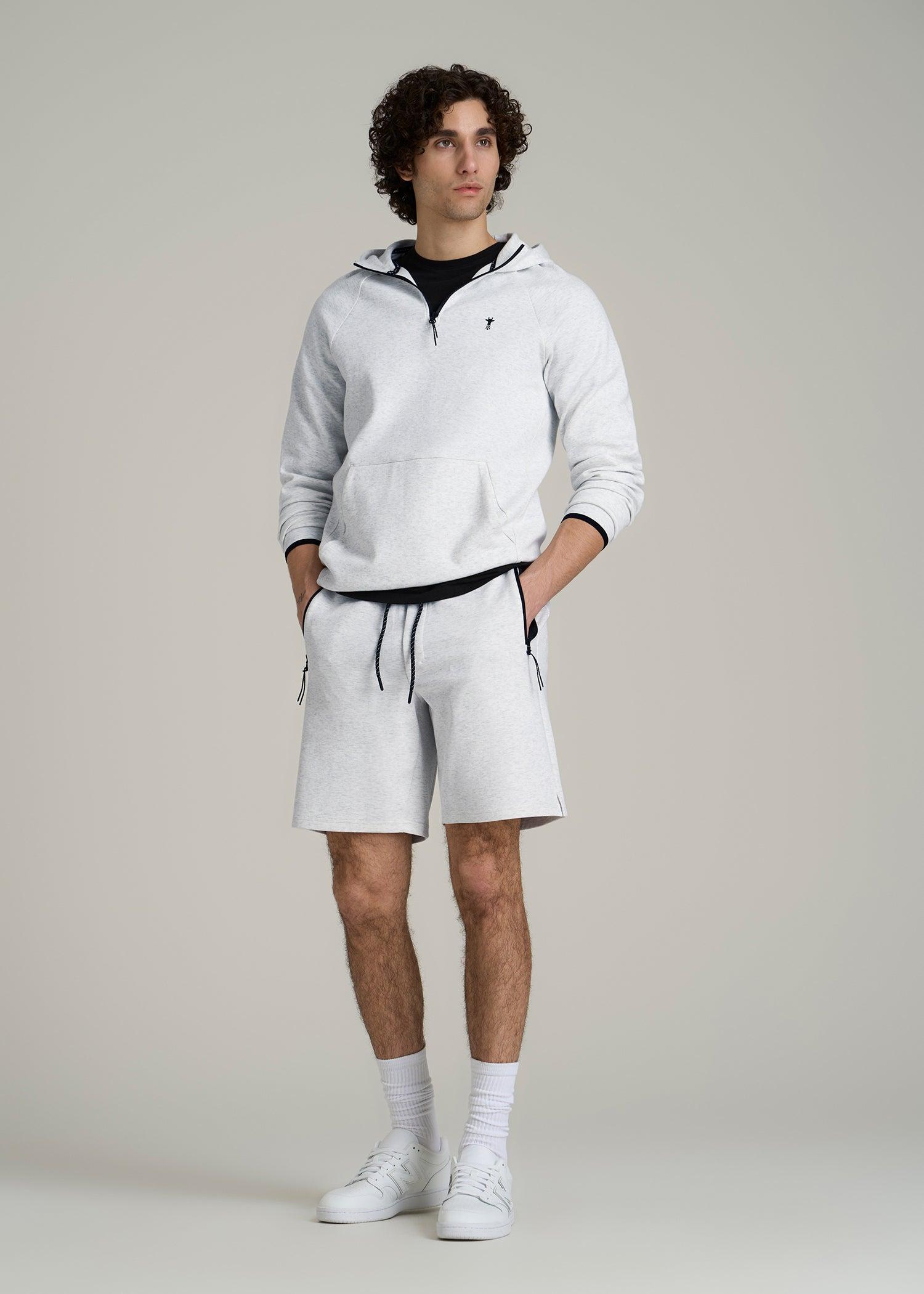 Utility Fleece Shorts for Tall Men in Heather Frost Product Image