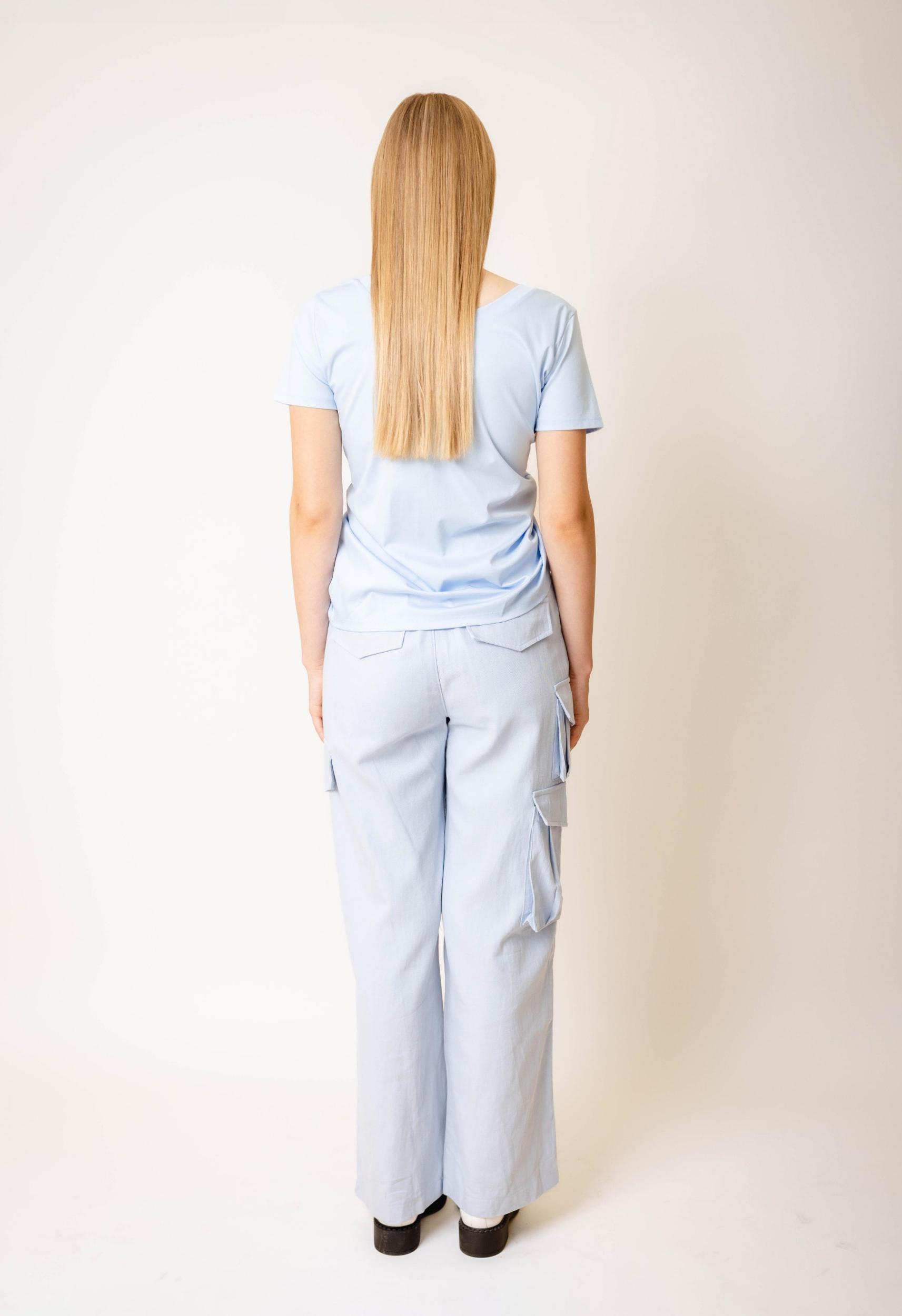 Twisted Knot Top in Blue Product Image