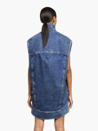 OVERSIZED SLEEVELESS HIGH NECK JACKET in blue | JW Anderson US  Product Image