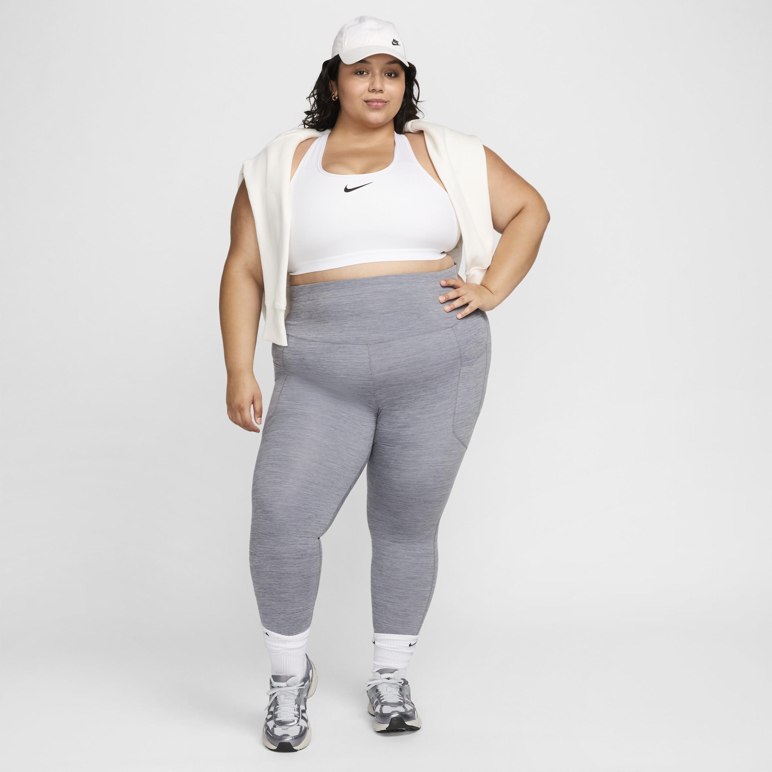 Plus Size Nike One High-Waisted 7/8 Leggings, Women's, Size: 1XL, Grey Gray Product Image