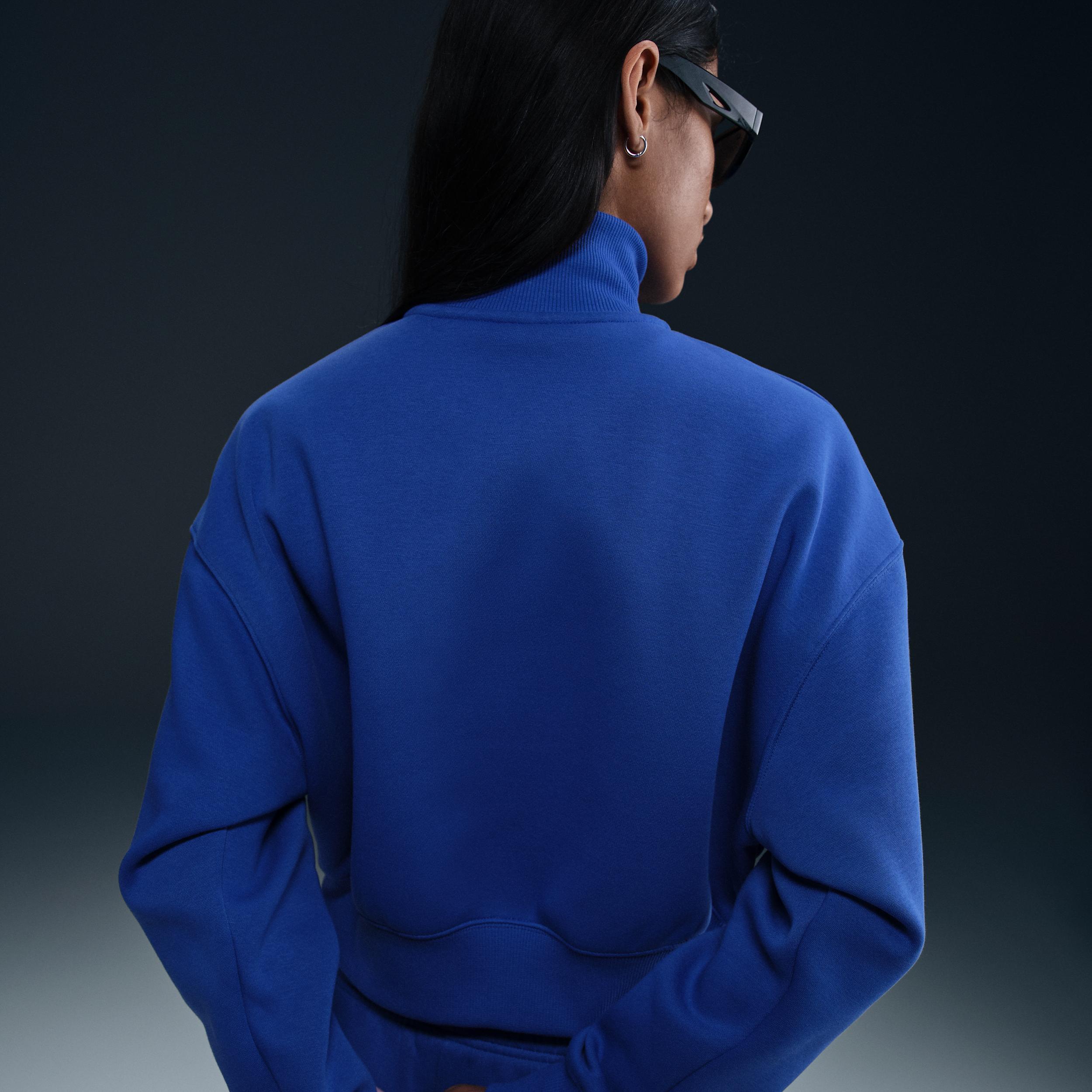 Womens Nike Sportswear Phoenix Fleece 1/2-Zip Cropped Sweatshirt Product Image