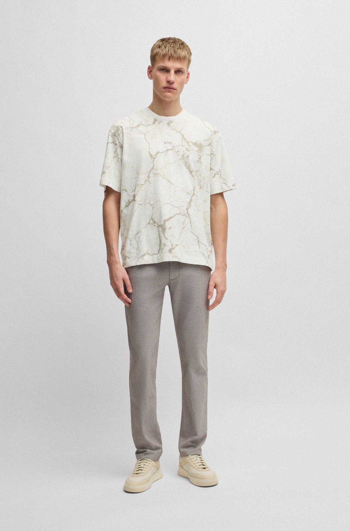 Cotton-jersey T-shirt with all-over print Product Image