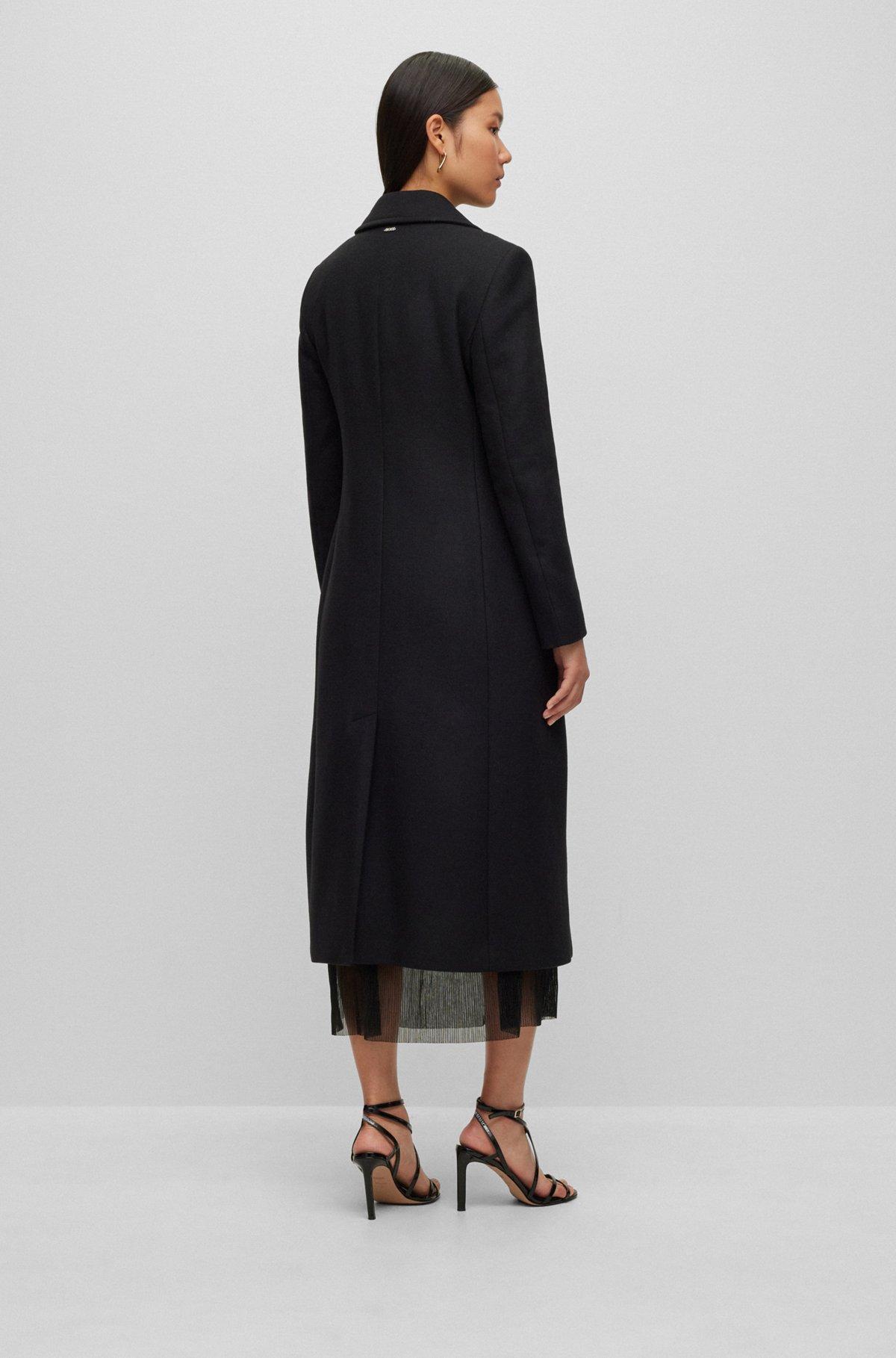 Slim-fit coat with turn-lock buttons Product Image