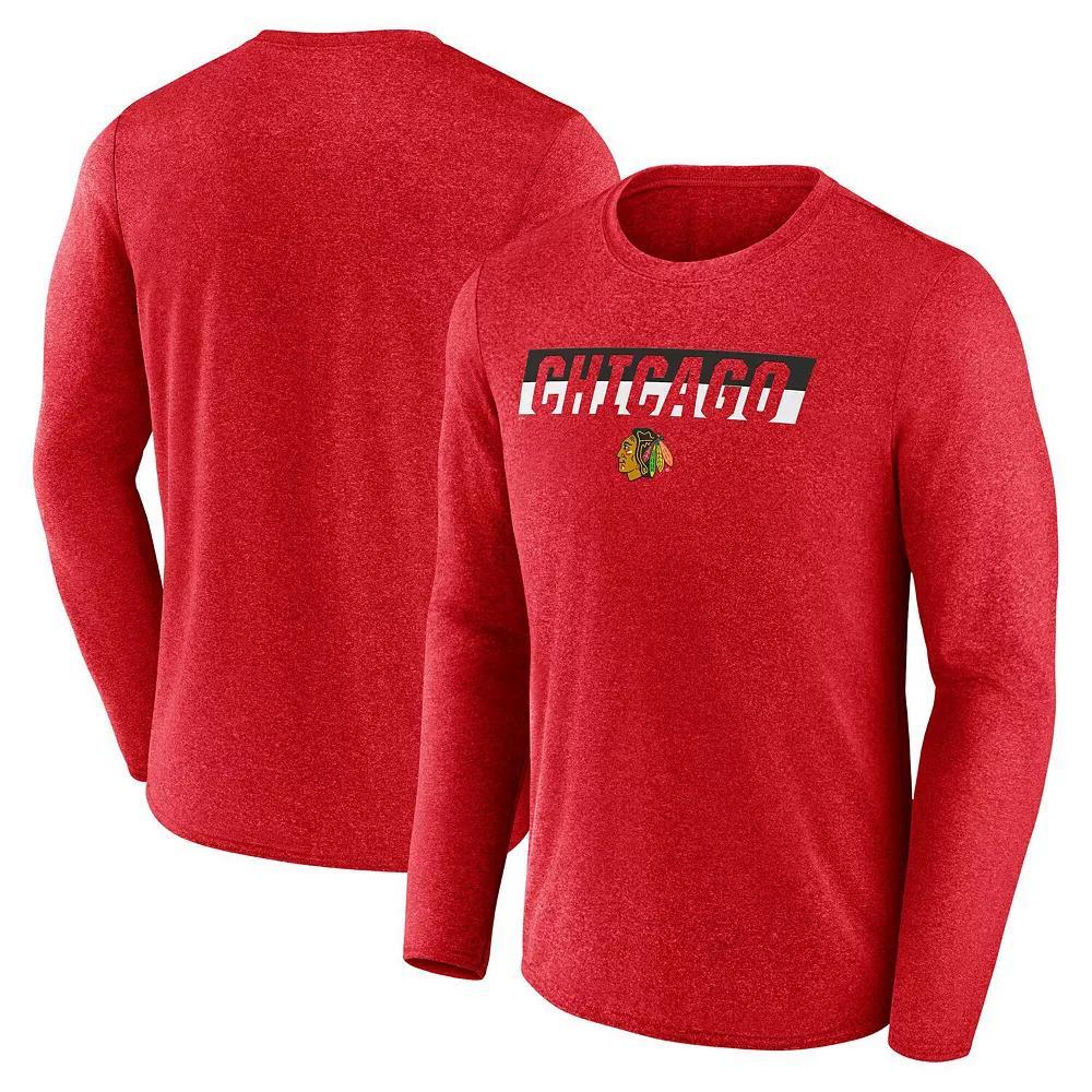 Men's Fanatics Heather Red Florida Panthers Transition Long Sleeve T-Shirt, Size: 5XL, Pnt Red Product Image