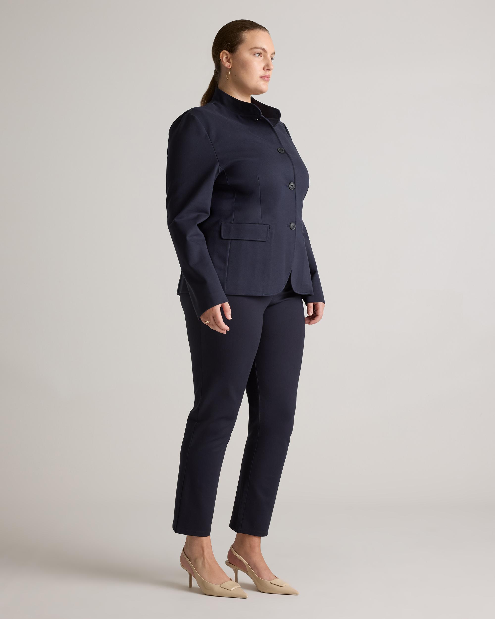 Quince | Women's Ultra-Stretch Ponte Stand Collar Blazer Rayon Product Image