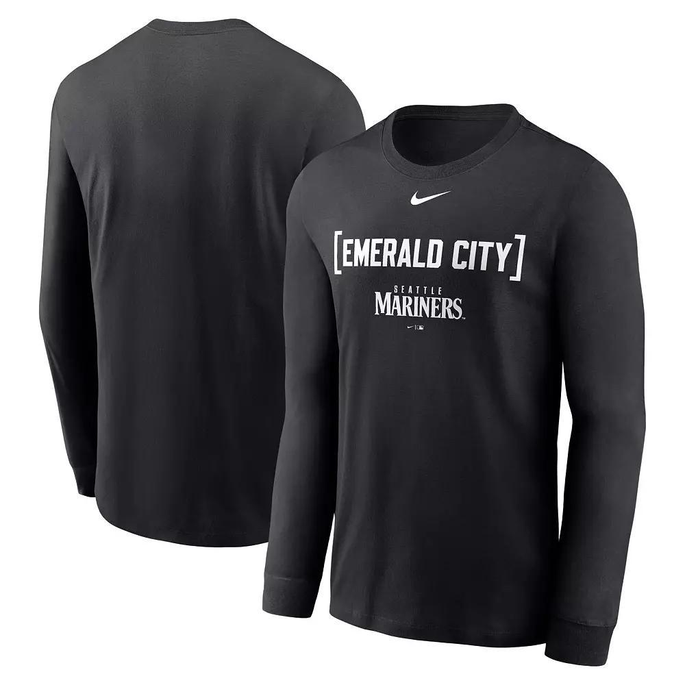 Men's Nike Black Seattle Mariners Local Nickname Long Sleeve T-Shirt, Size: Large Product Image