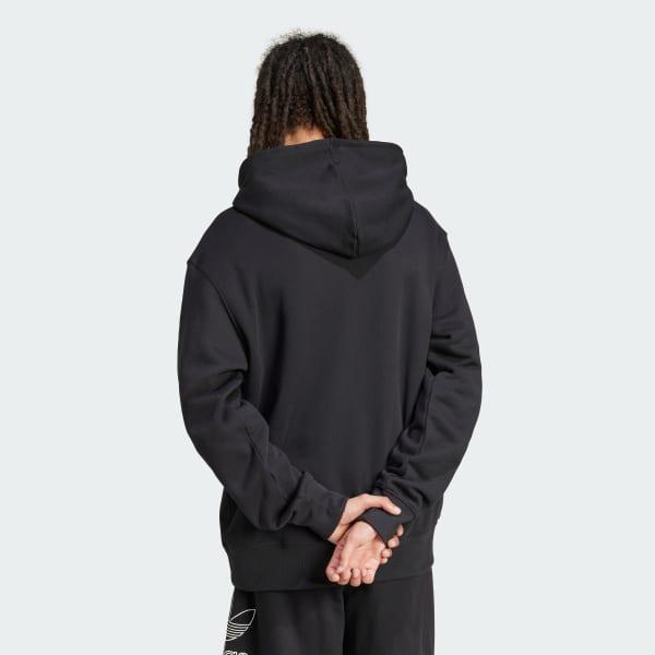 adidas Adicolor Outline Trefoil Hoodie Black S Mens Product Image