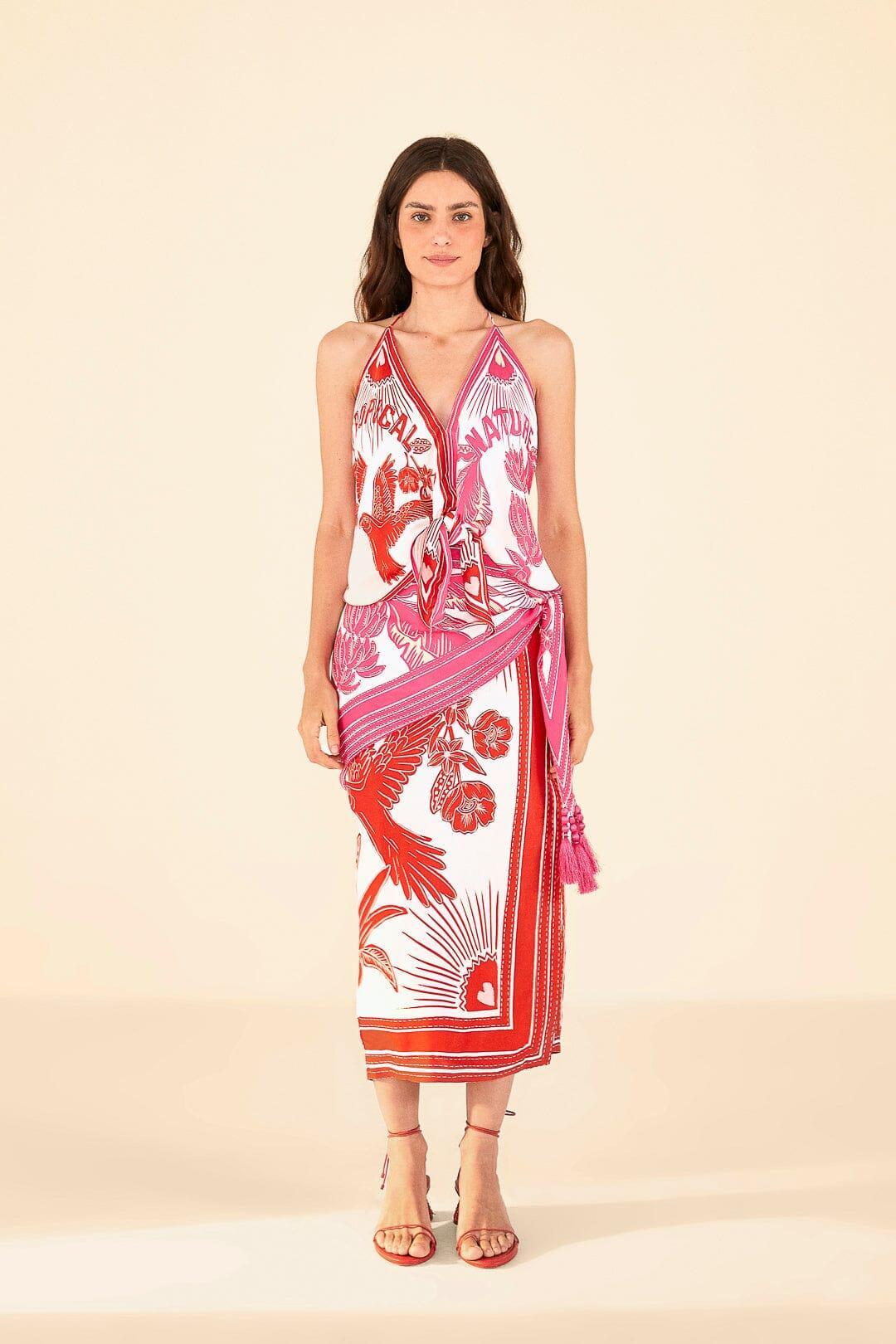 Tropical Dream Lenzing™ Ecovero™ Viscose Halter Blouse Product Image