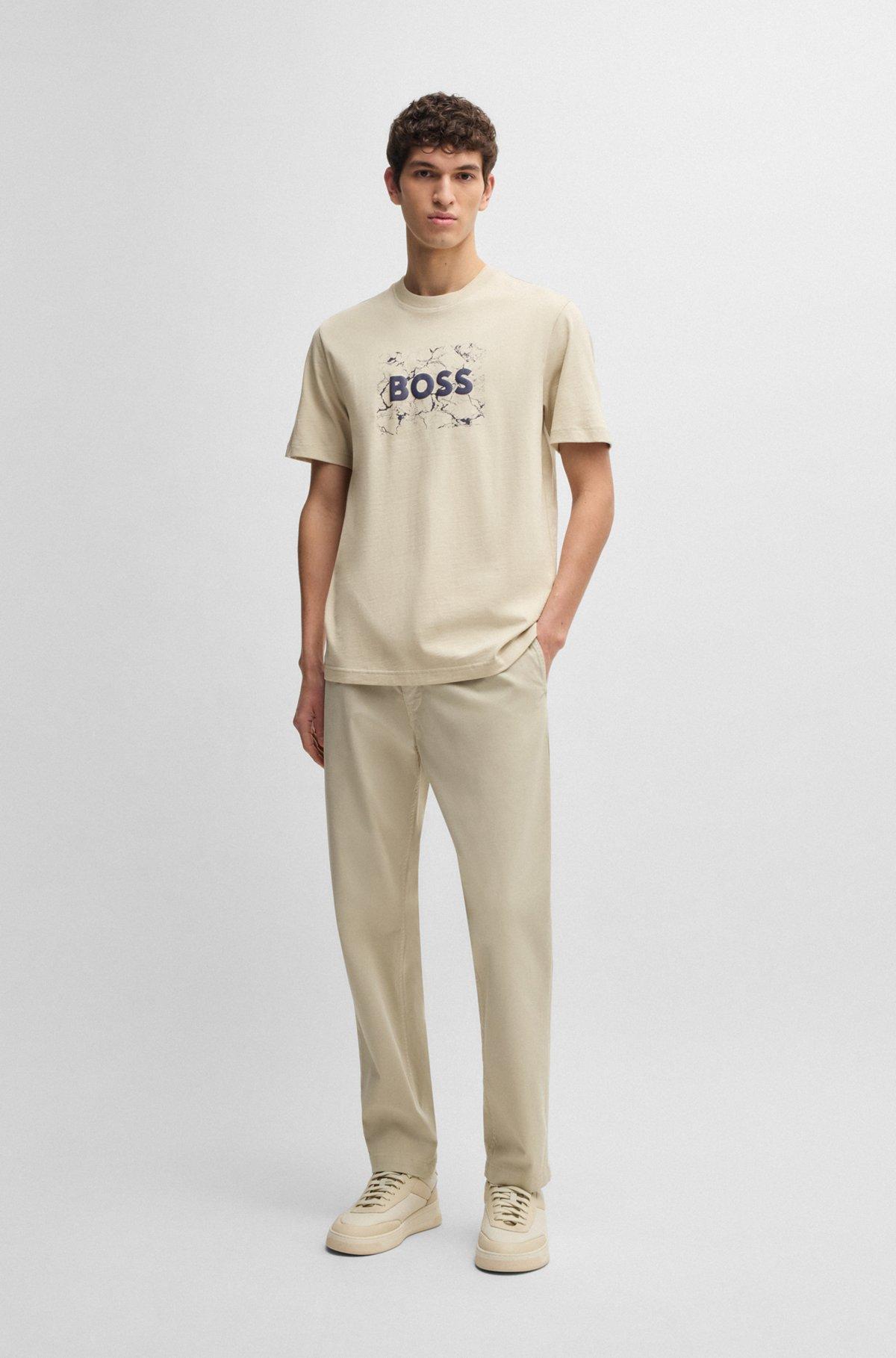Cotton-jersey T-shirt with logo artwork Product Image