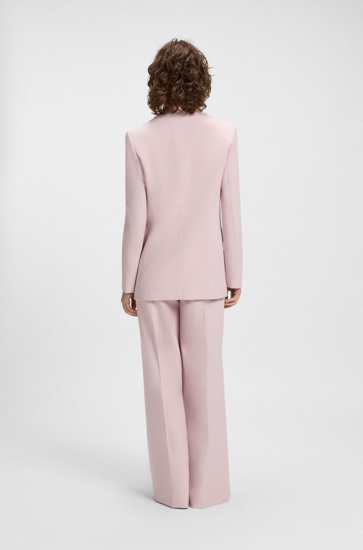 BOSS - Fitted blazer in stretch fabric - Light Purple Product Image