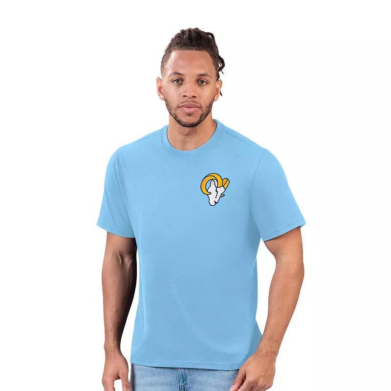 Men's Margaritaville Light Blue Los Angeles Rams Flip Flop T-Shirt, Size: Medium Product Image
