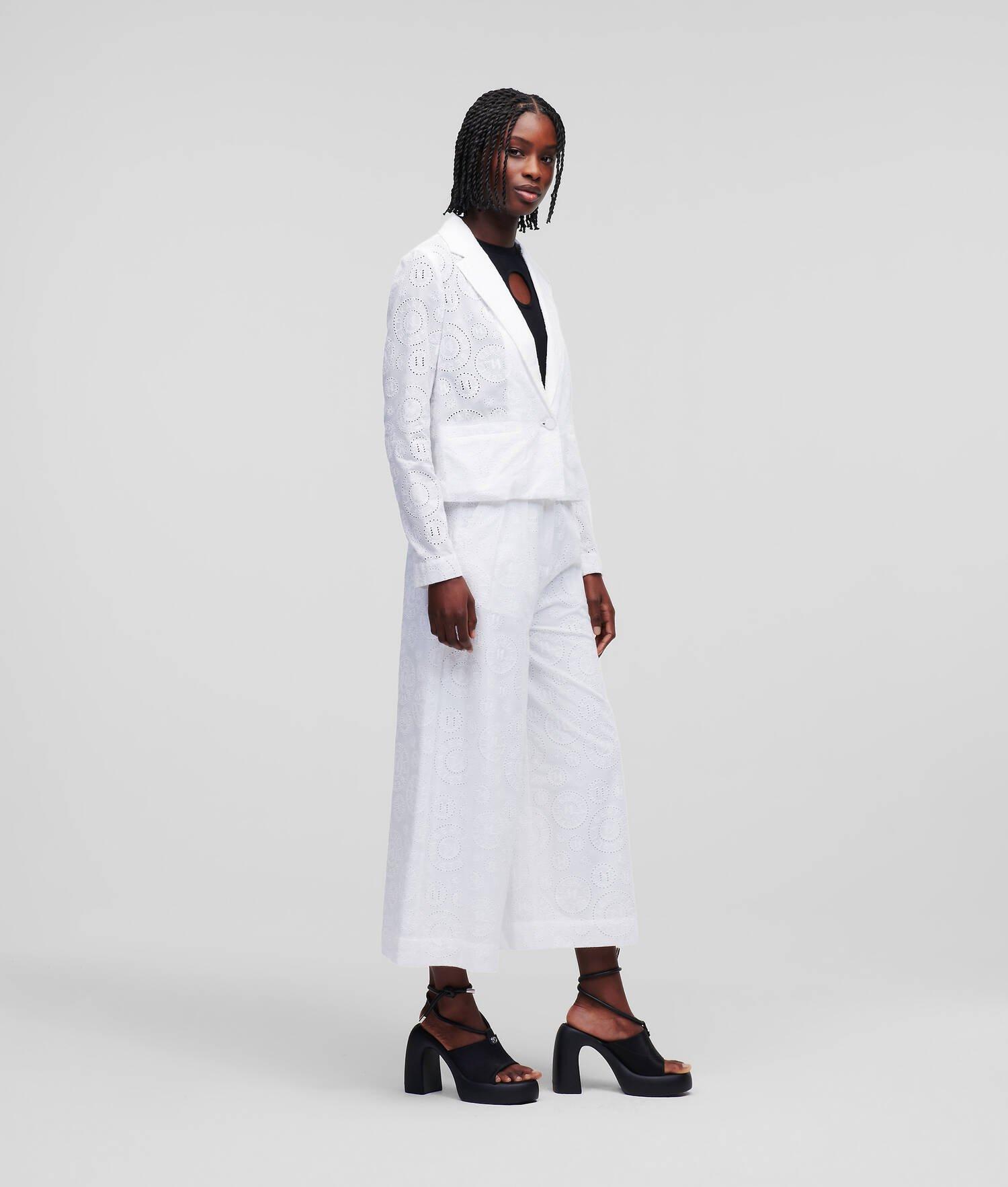BRODERIE ANGLAISE CROPPED BLAZER Product Image