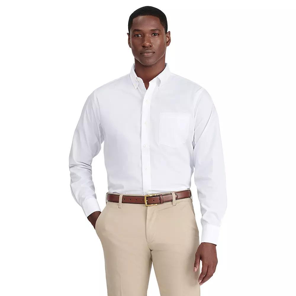 Men's IZOD Classic Plaid Button-Down Shirt, Size: XXL, White Product Image