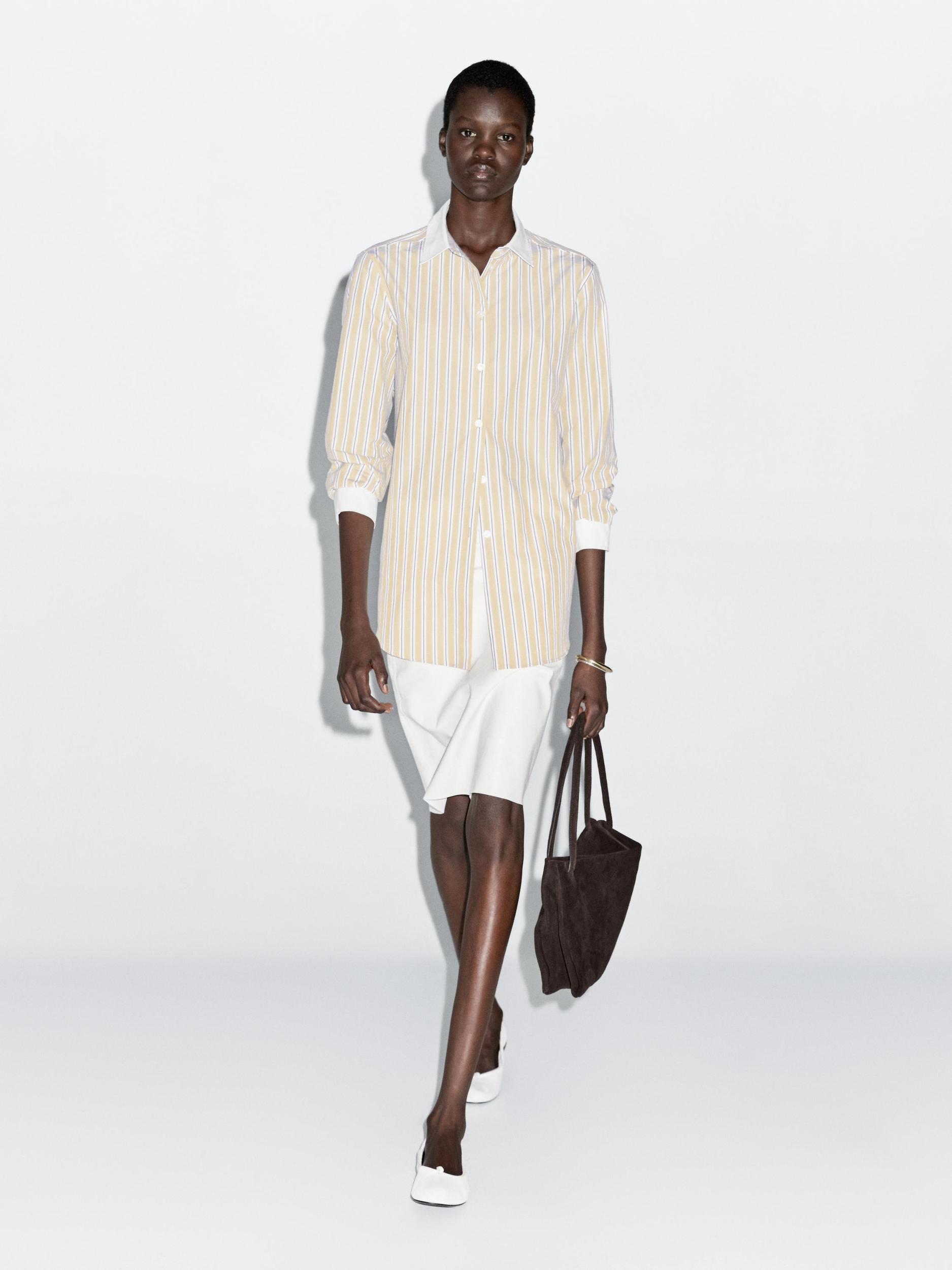 Striped shirt with contrast detail Product Image