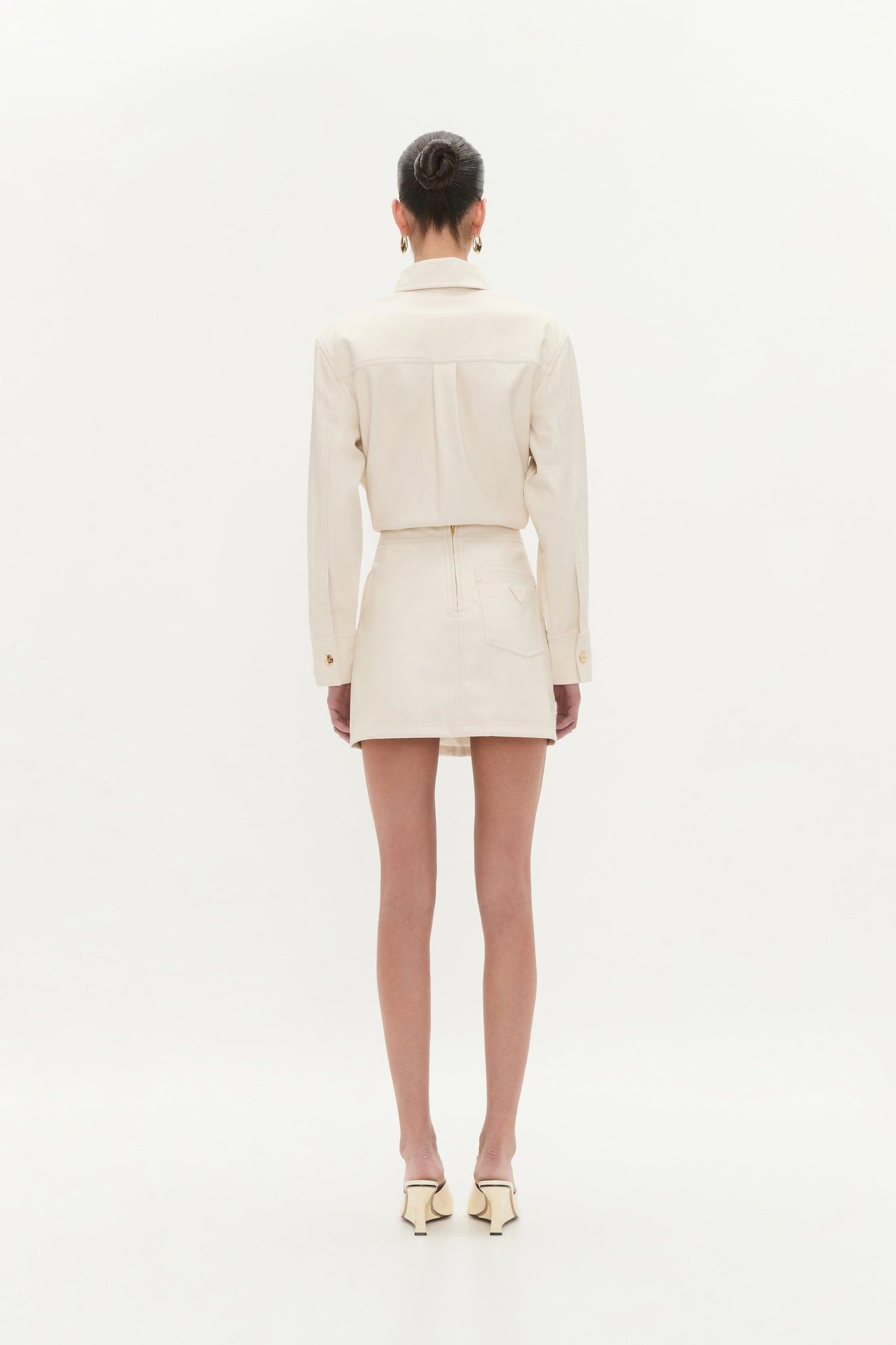 Raven Button Down Mini Skirt Product Image