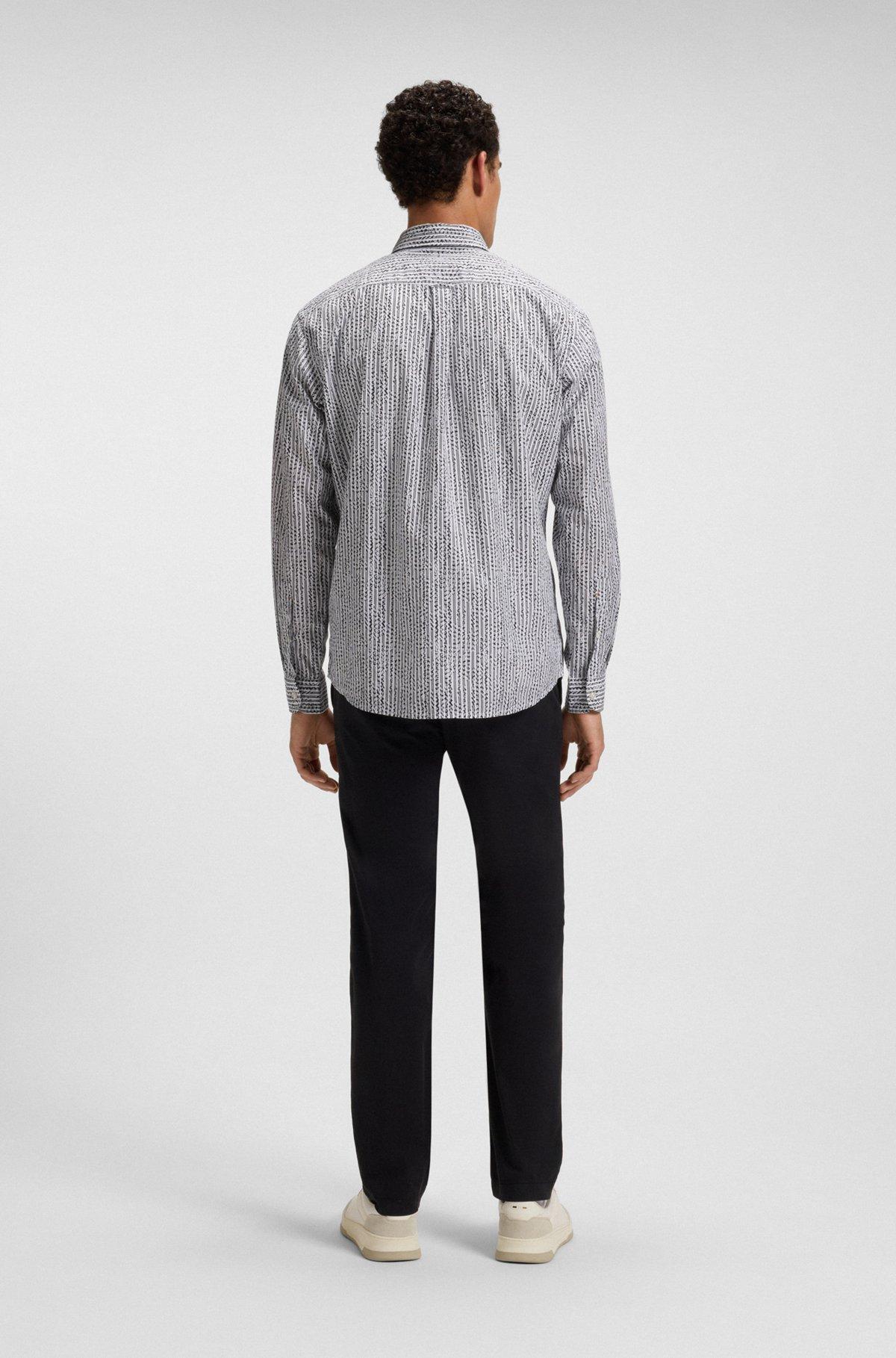 Regular-fit shirt in printed cotton voile Product Image