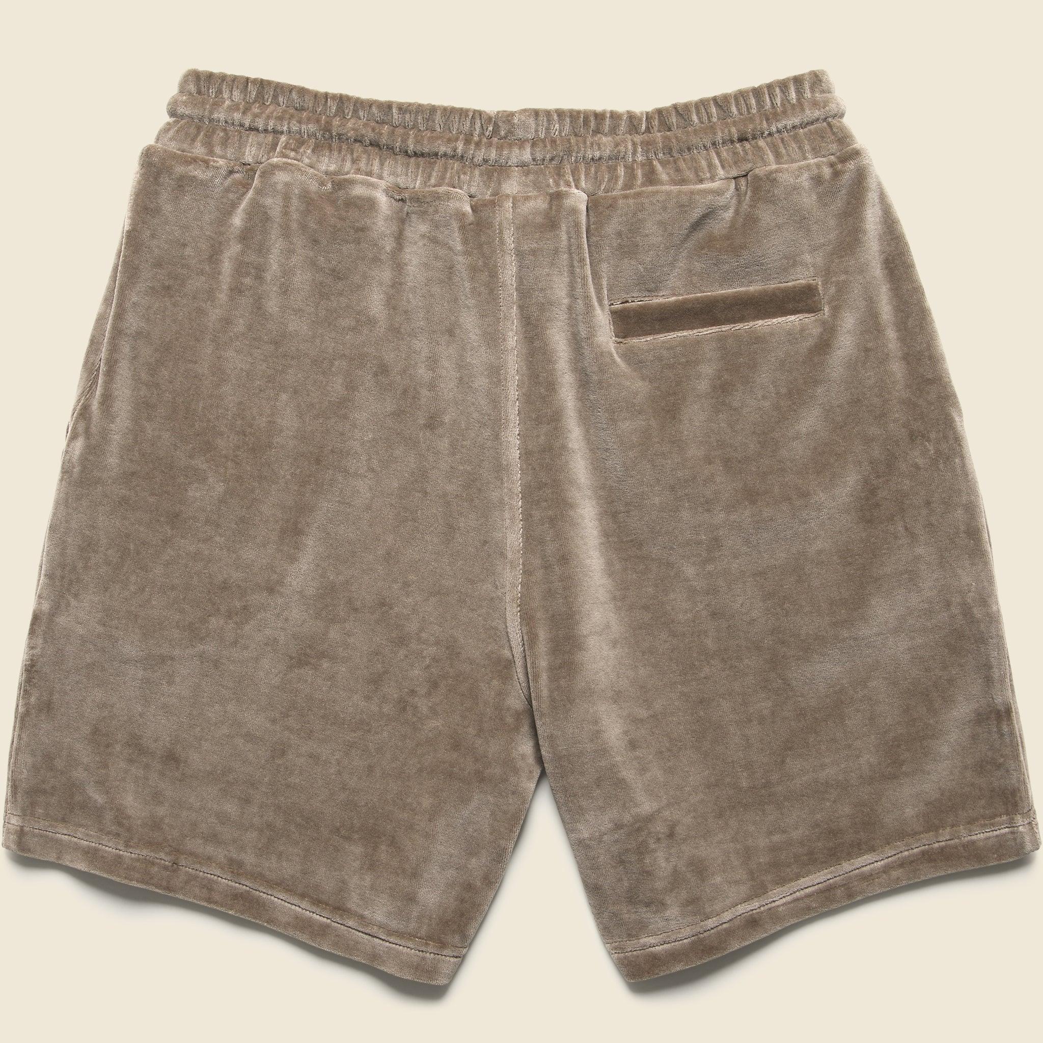 7" Morel Velour Shorts - Brown Product Image