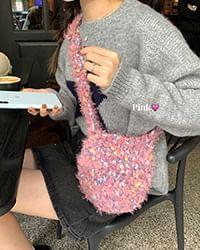 Round Neck Star Print Sweater Product Image