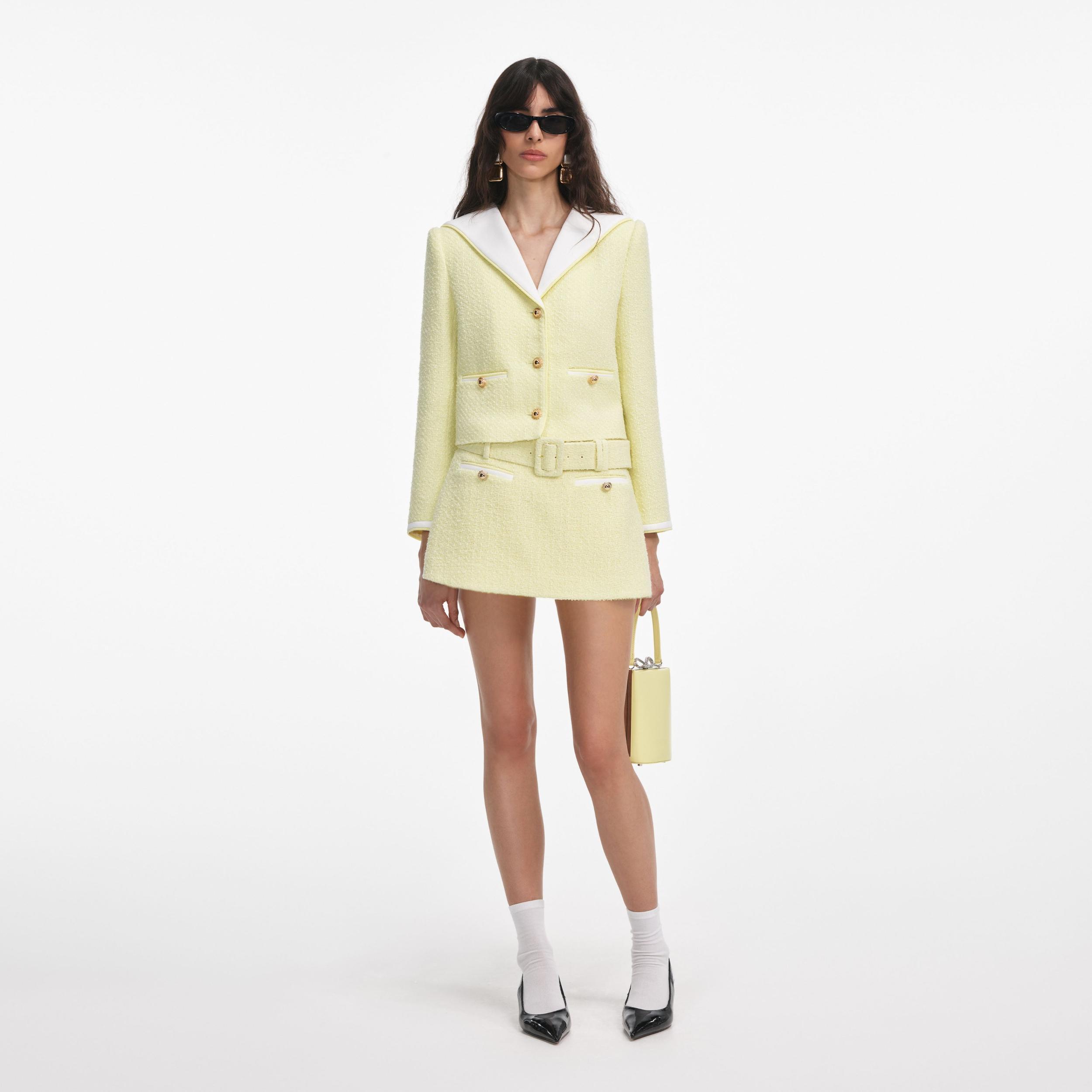 Yellow Boucle Skort Product Image