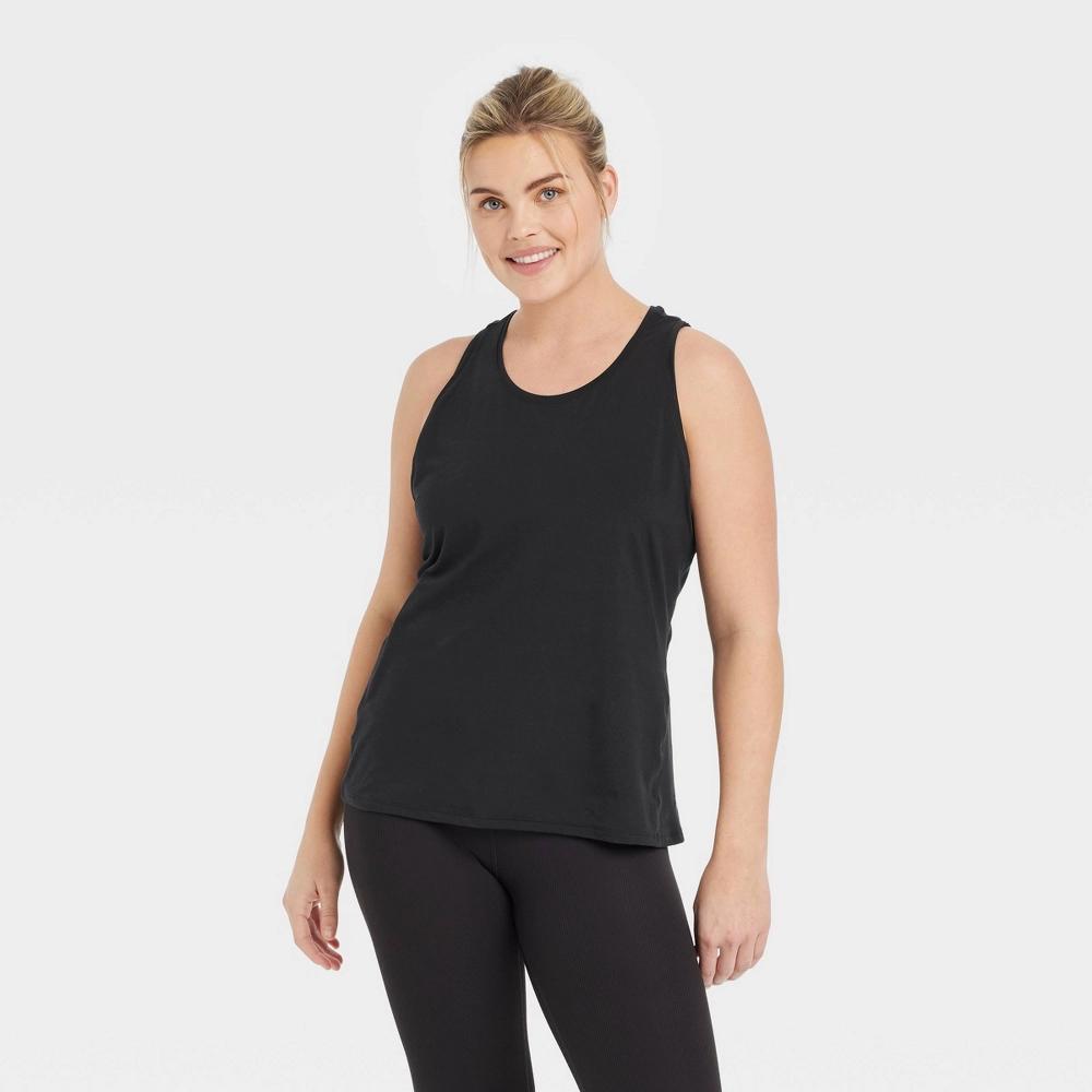 Womens Essential Racerback Tank Top - All In Motion Black S: Midweight Moisture-Wicking Quick-Dry Top, Product Image