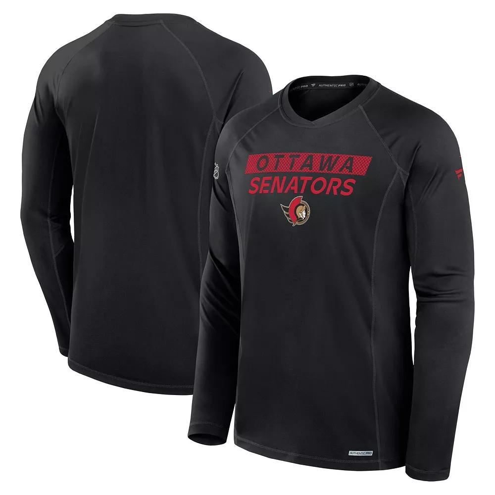 Men's Fanatics Blue Colorado Avalanche Authentic Pro Rink Tech Long Sleeve T-Shirt, Size: Small Product Image