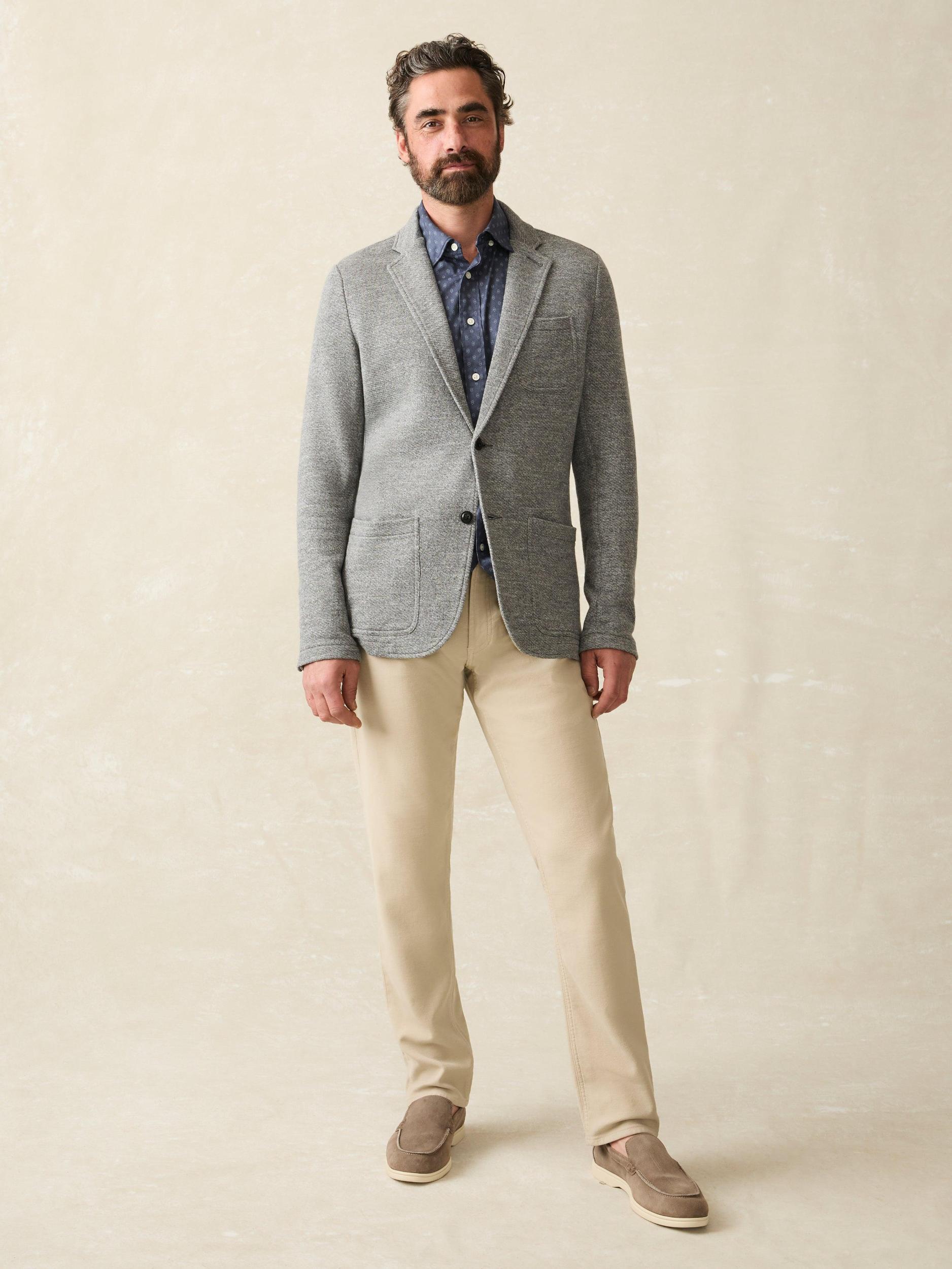 Inlet Knit Blazer (Tall) - Medium Grey Melange Male Product Image