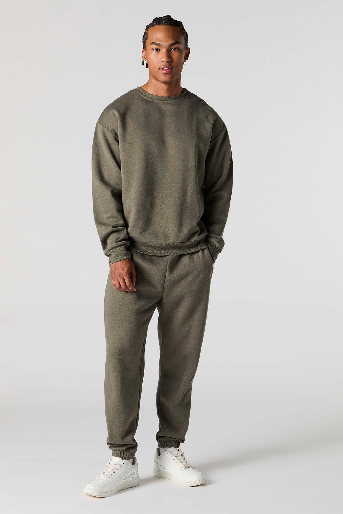 Solid Fleece Sweatshirt Male Product Image