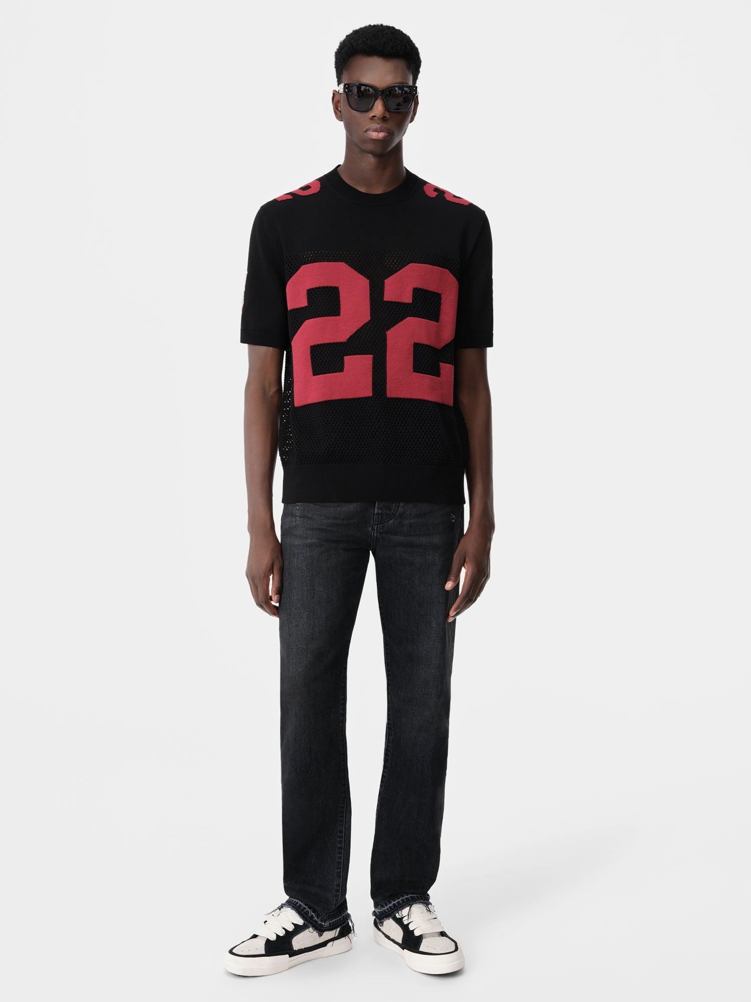 22 TEE - Black Red Product Image