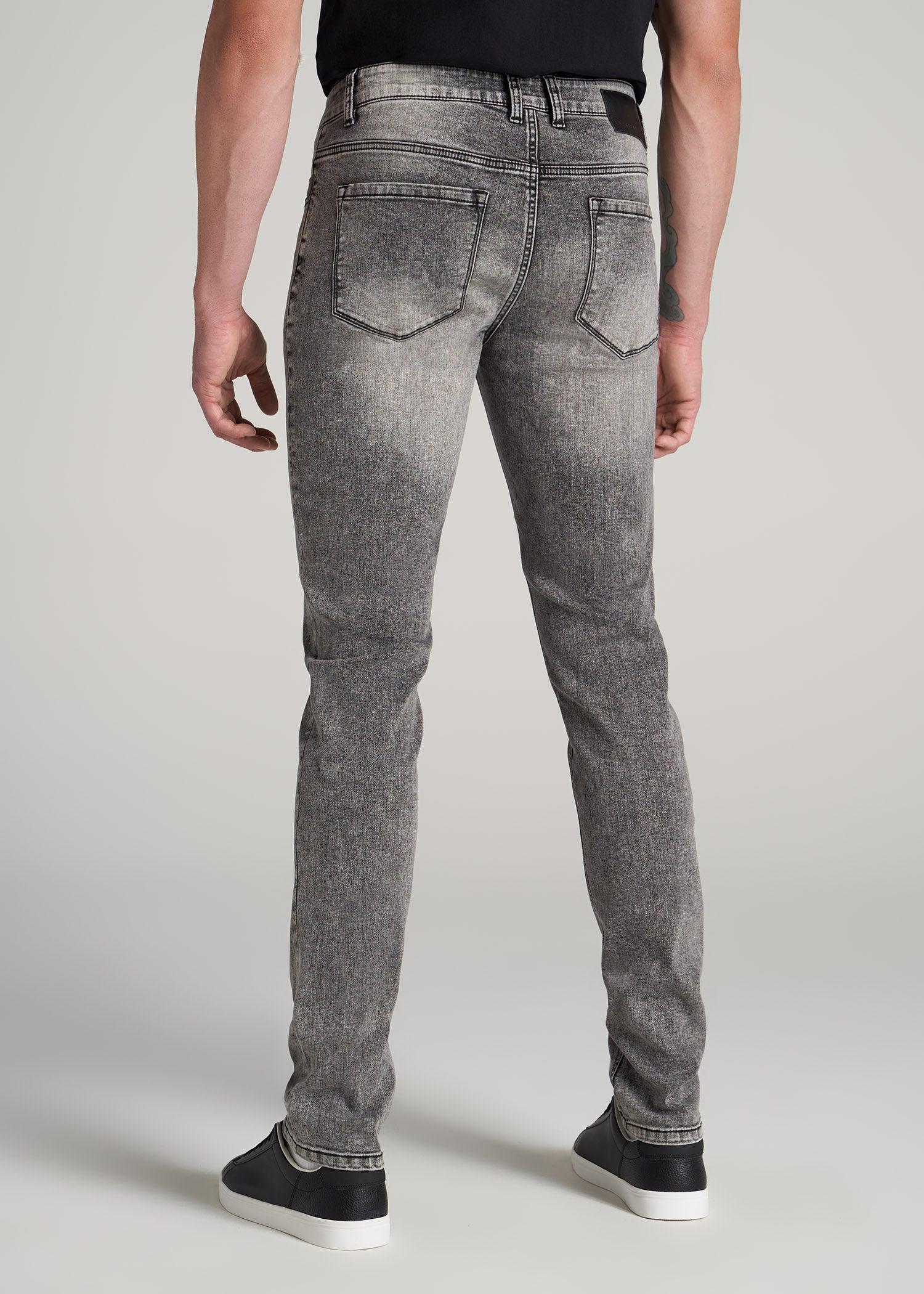 Travis SKINNY Jeans for Tall Men in Washed Faded Black Product Image