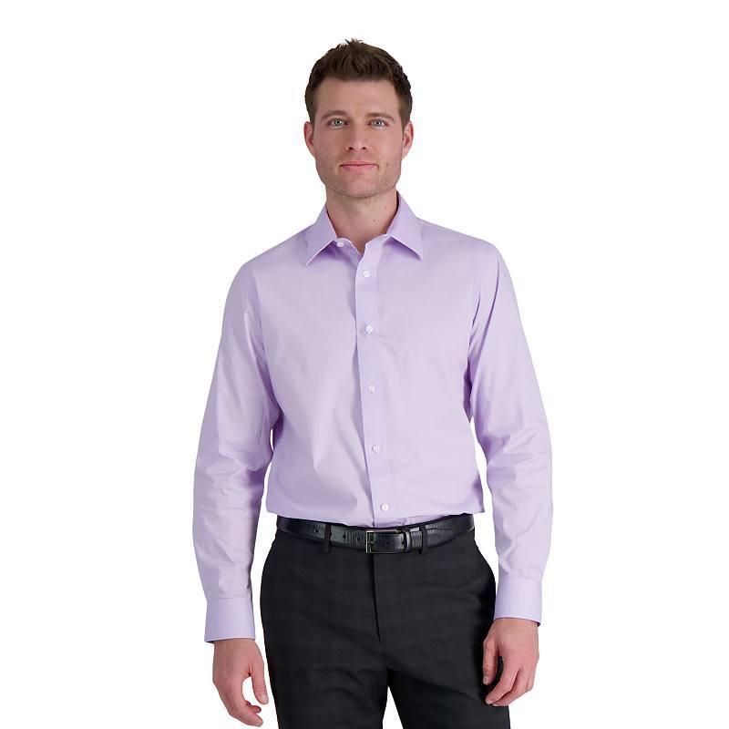 Mens Haggar Premium Comfort Classic Fit Dress Shirt Purple Product Image