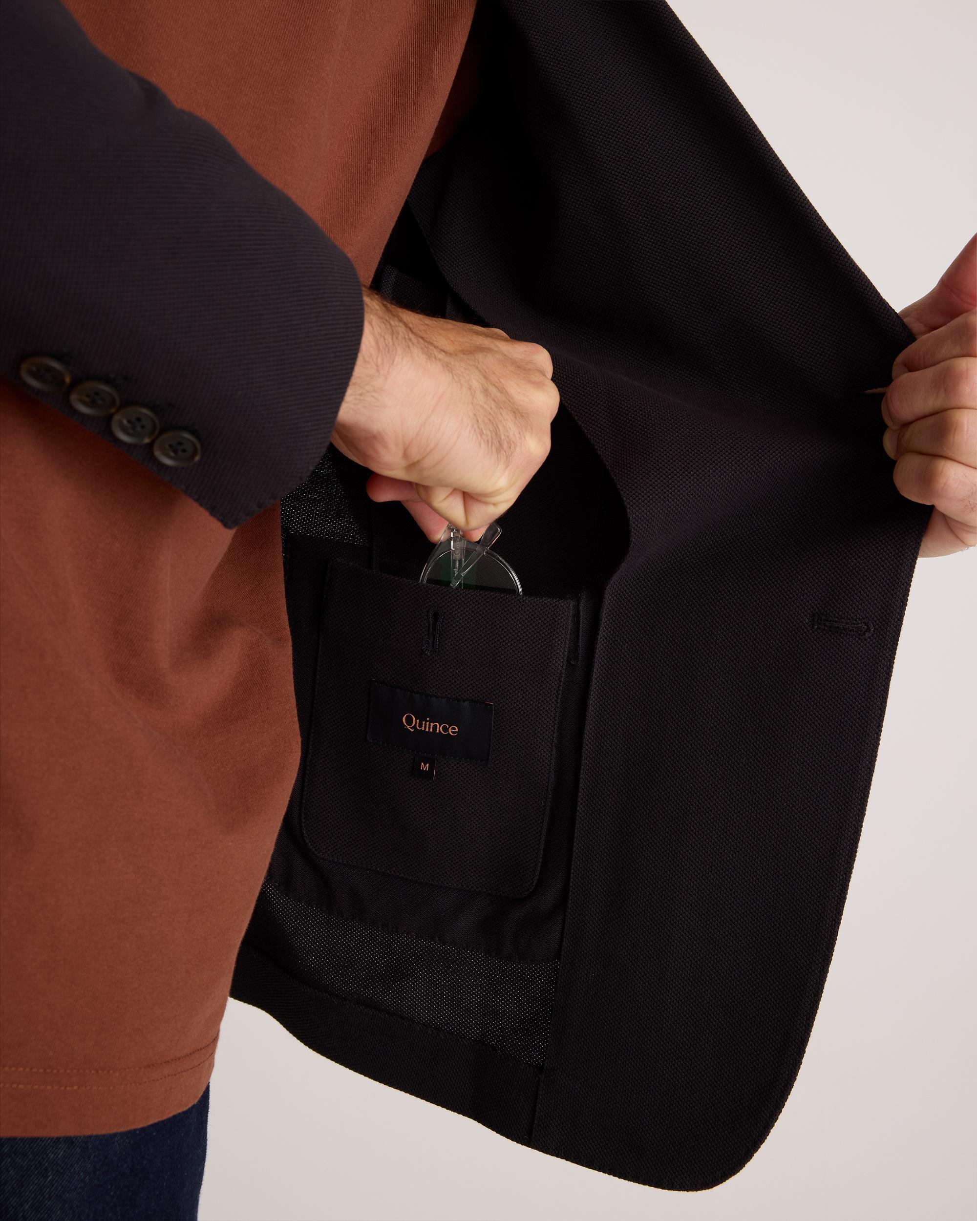 Quince | Men's Cotton Pique Knit Blazer Organic Cotton Product Image