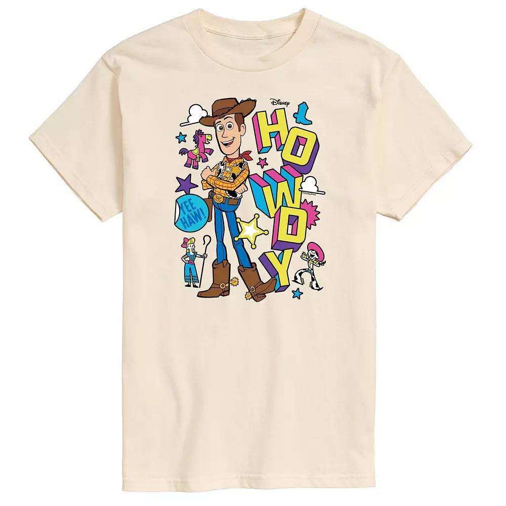 Disney / Pixars Toy Story 4 Mens Woody Howdy Graphic Tee Ivory Product Image