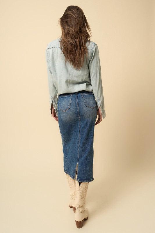 CROSSOVER MIDI SKIRT Product Image