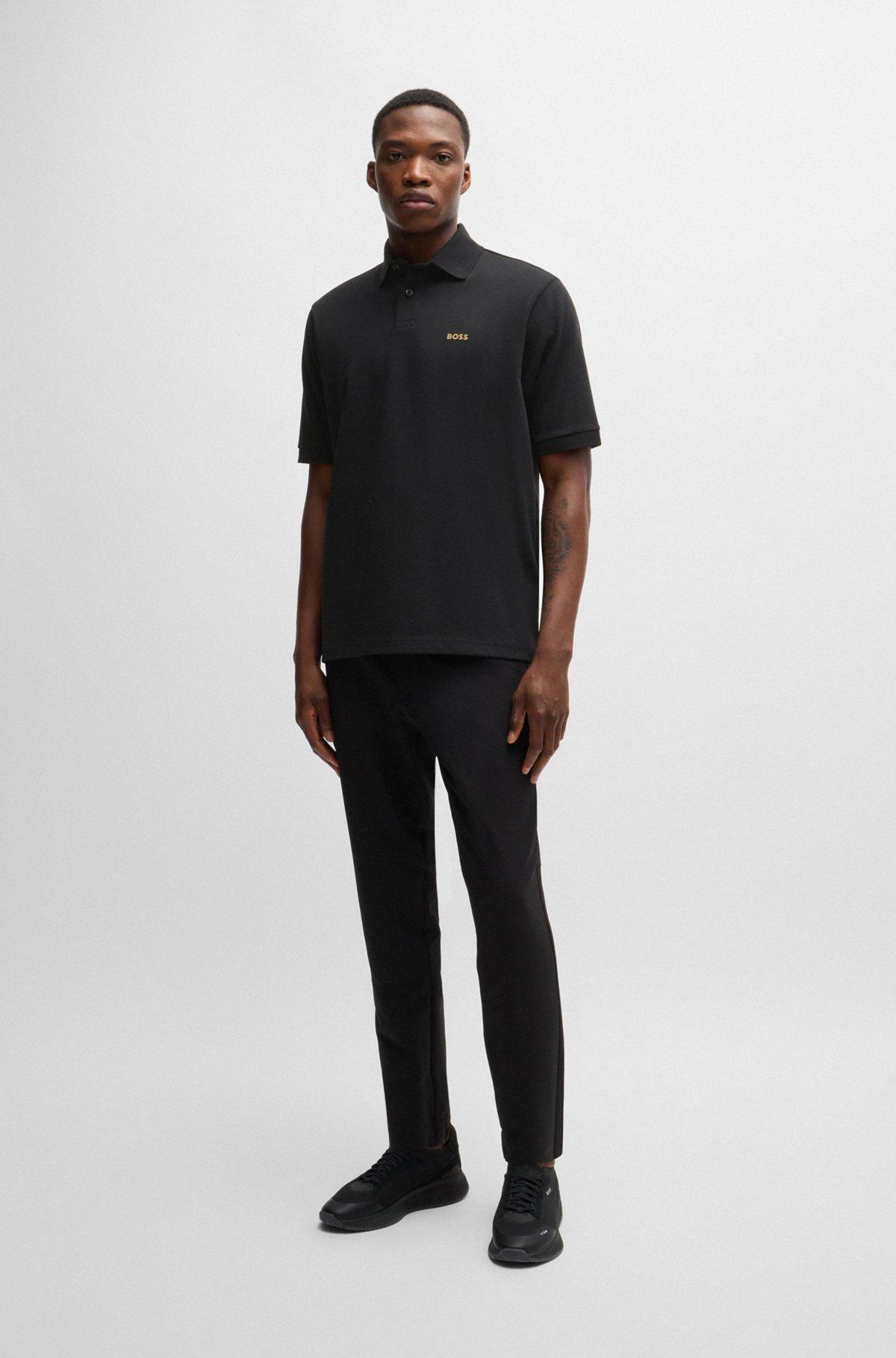 Cotton-jersey polo shirt with printed artwork Product Image