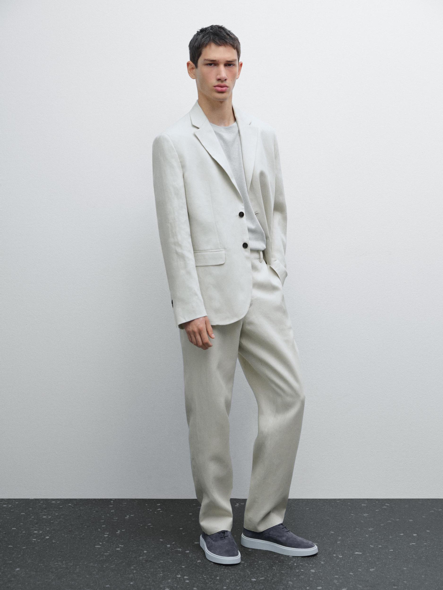 100% linen suit trousers Product Image